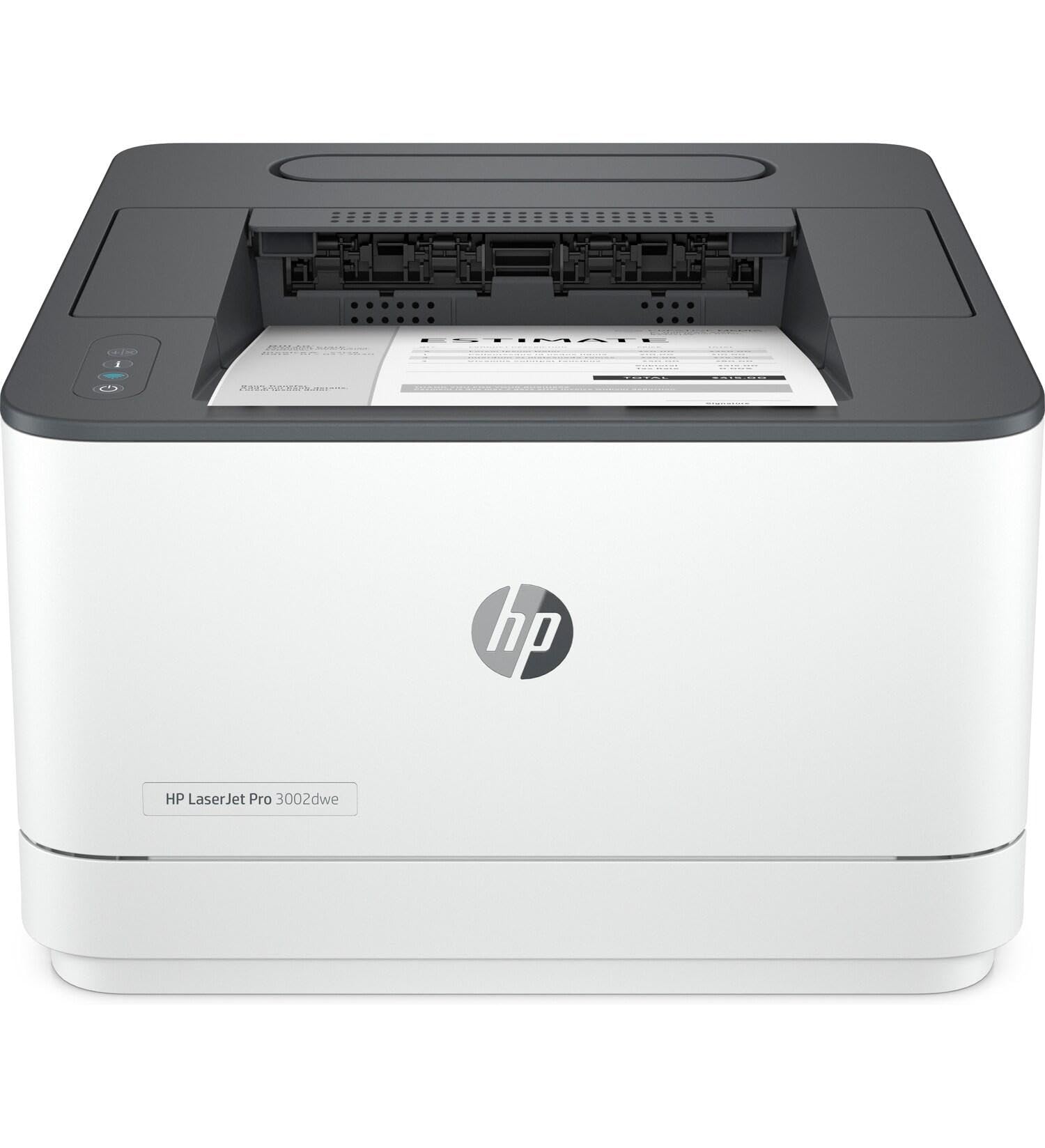 HP LaserJet Pro MFP 3002dwe 3G652E, Stampante a Singola Funzione A4, Stampa Fronte/Retro Automatico in b/n, 33 ppm, USB, USB Host, WiFi, Ethernet, Smart, Bianca