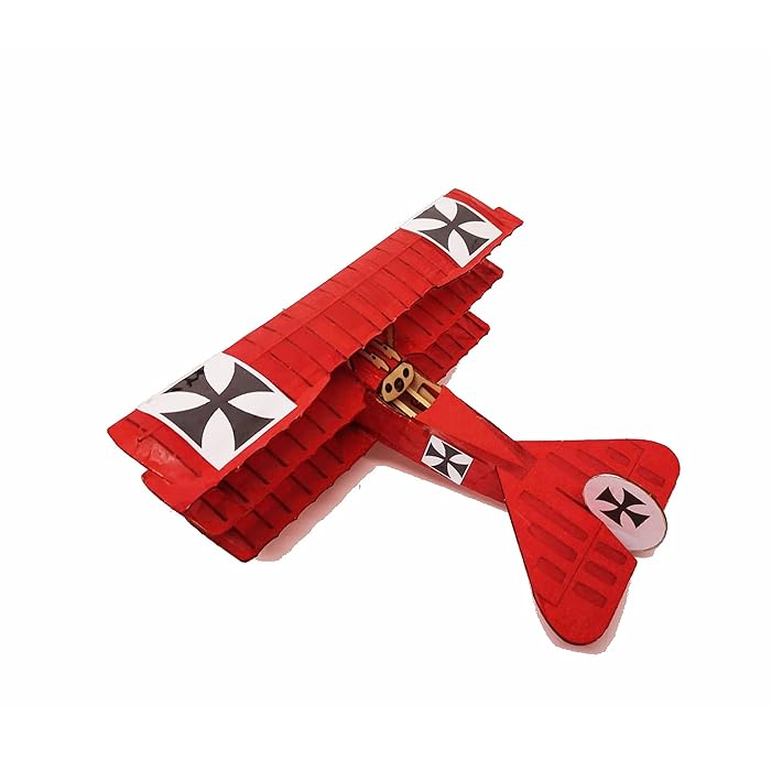 Buy Wooden Model Aircraft Kit, Rubber Powered Vintage Fokker Dr1