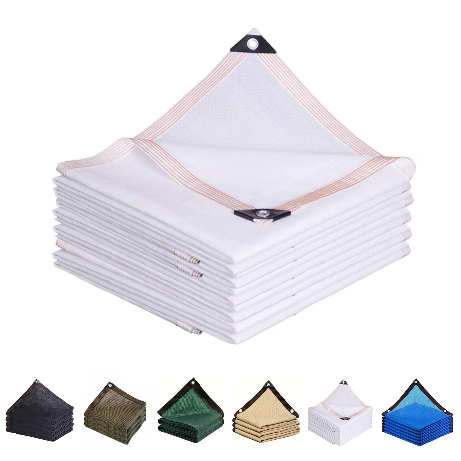 KLGFBDC 90% Shade Cloth for Patio TearResistant Sunshade Netting 13.2ft x 29.7ft Mesh for Deck Pergola Backyard Dog Kennel Camper Awning (White) UV Protection Durable Outdoor Cover