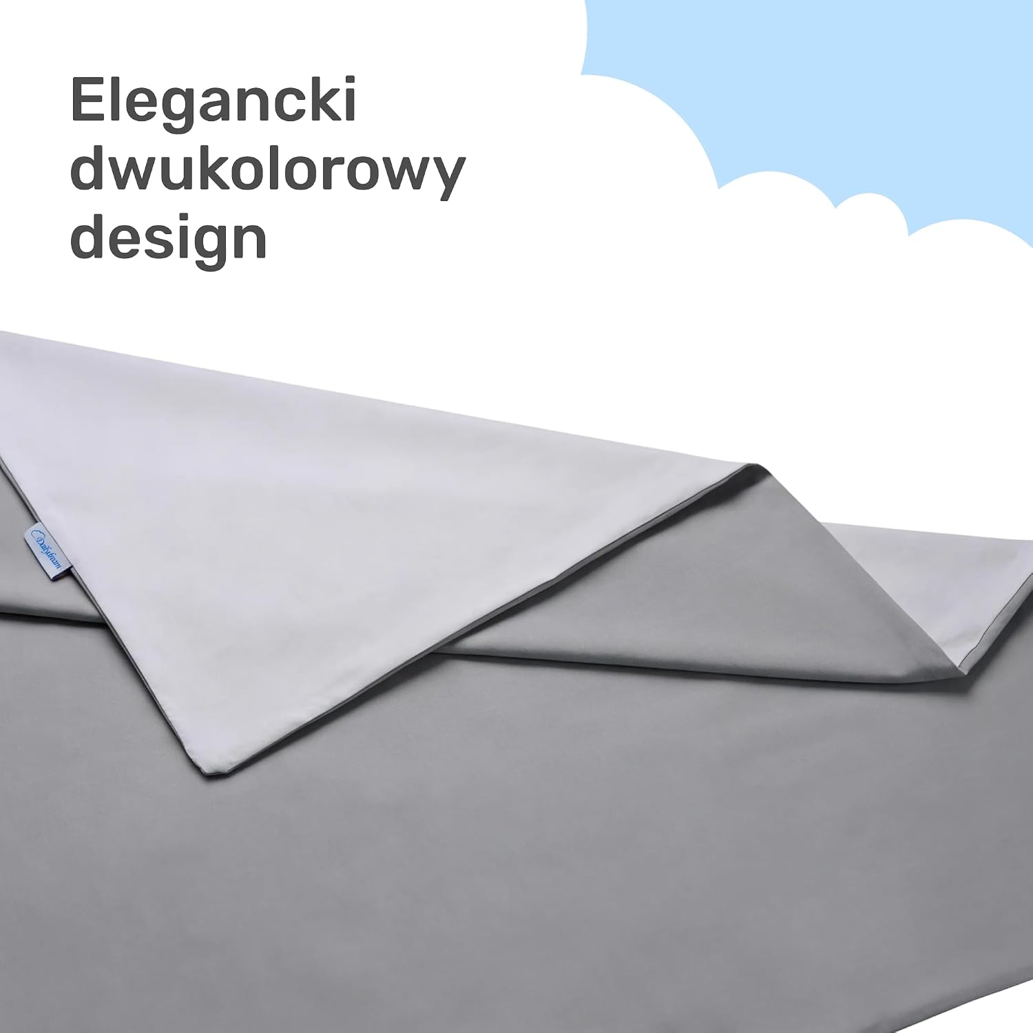 Dailydream pokrowiec na koc obciążeniowy 135 x 200 cm, bawełna, biały | Oddychająca poszewka wymienna ze 100% bawełny na koce obciążeniowe, zdejmowana i nadająca się do prania.