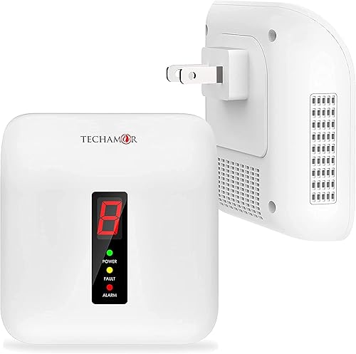 Techamor Y401 Detector de gas propano natural, alarma y monitor de gas para el hogar, alarma de fugas para detección de GNL, GLP, metano, gas carbón