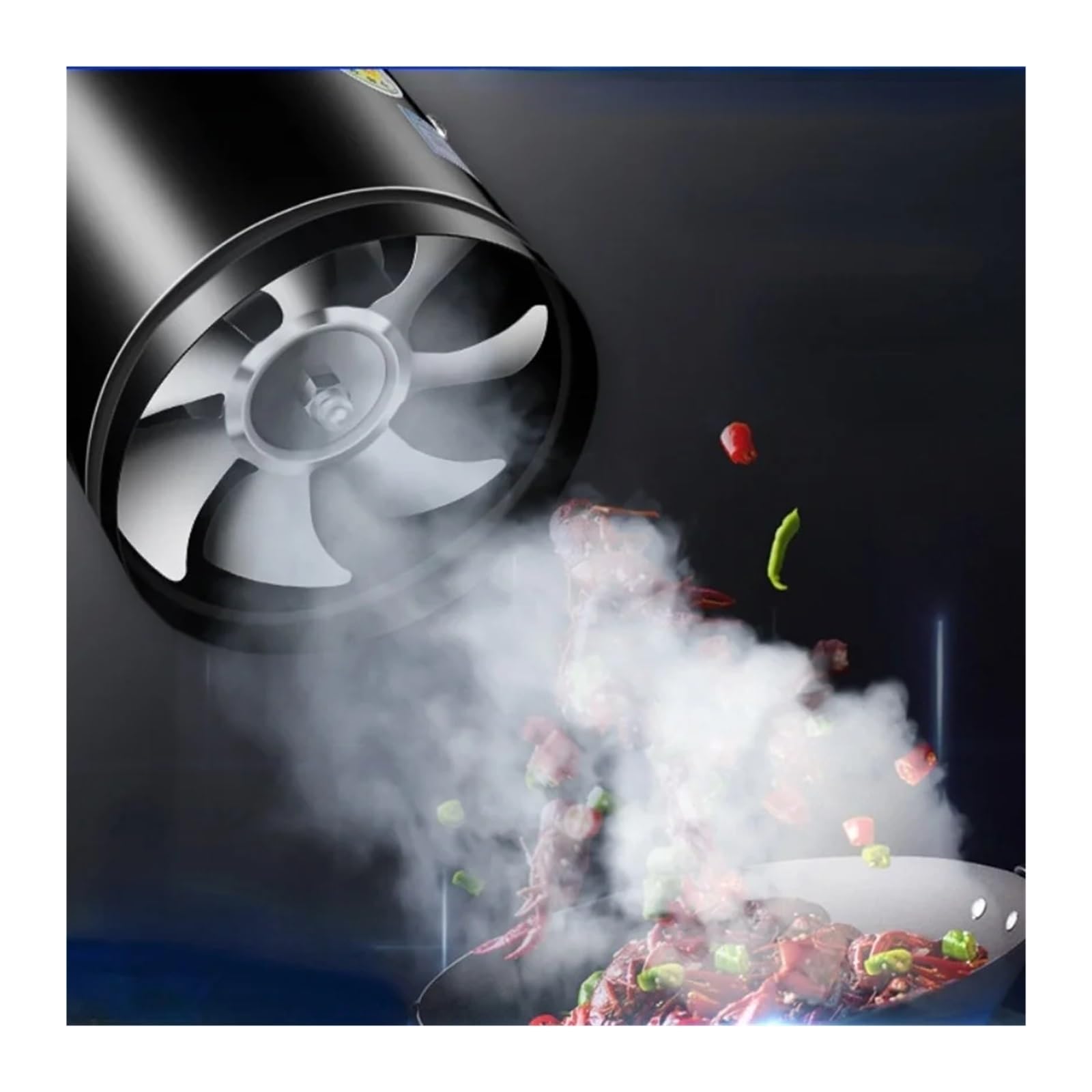 Ventilatore 4''6''8'' Tubo Di Scarico Ventilatore Aria Ventilatore Tubo Di Metallo Ventilazione Ventilatore Di Scarico Mini Estrattore Bagno Wc Ventilatore A Parete Condotto Ventilatore(8-inch)