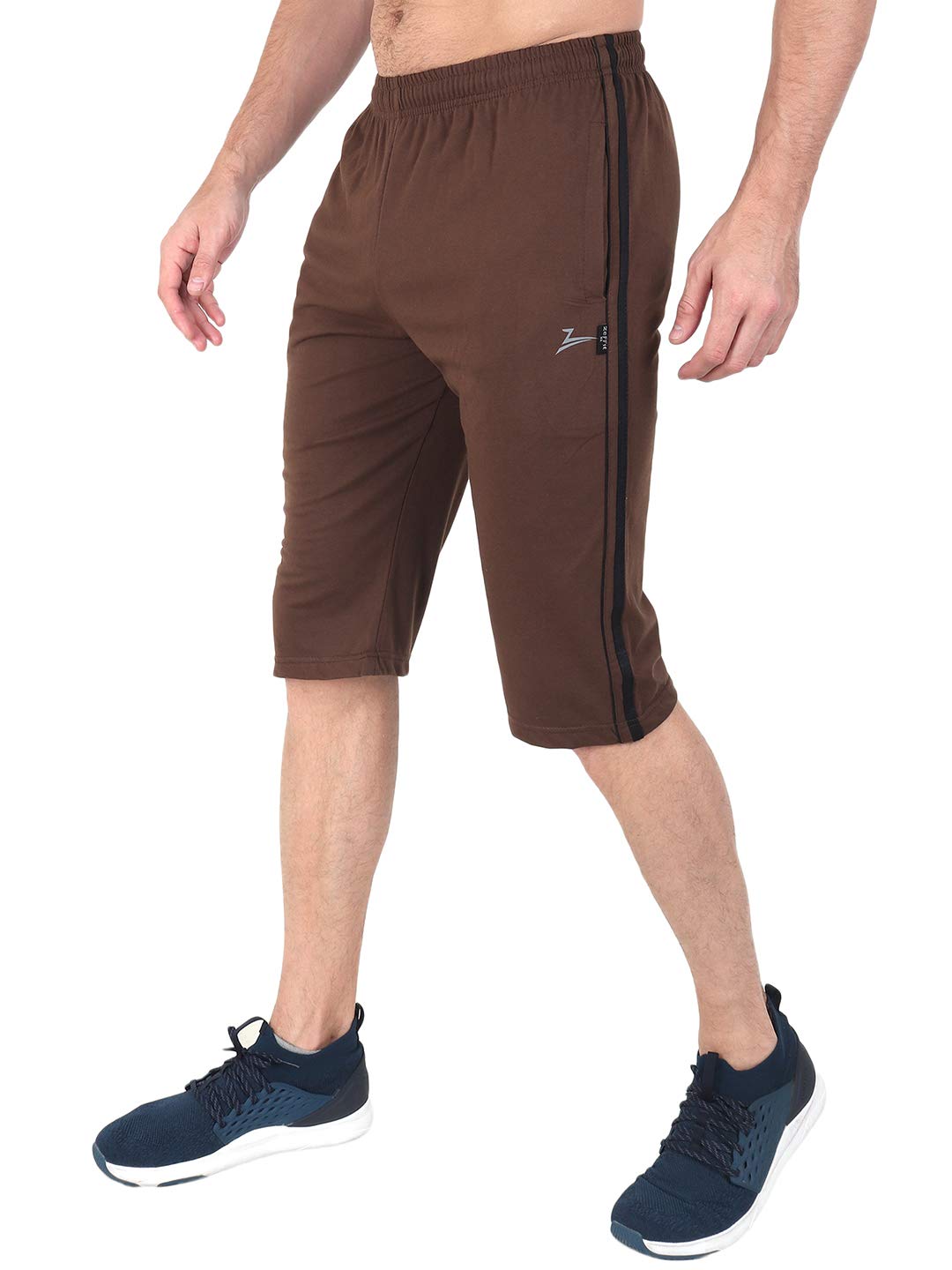 zeffit Men's Polyster Cotton Three Fourth Capri-picture-38