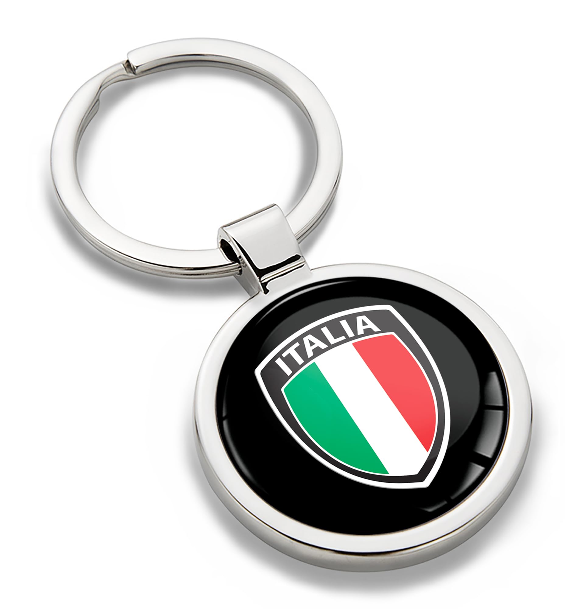 Biomar Labs Stainless Steel Metal Keychains Country Flag National Flags Design Durable Accessory Car House Keys Backpack Gift Travel Souvenir (Italy Italian Flag KK 255)