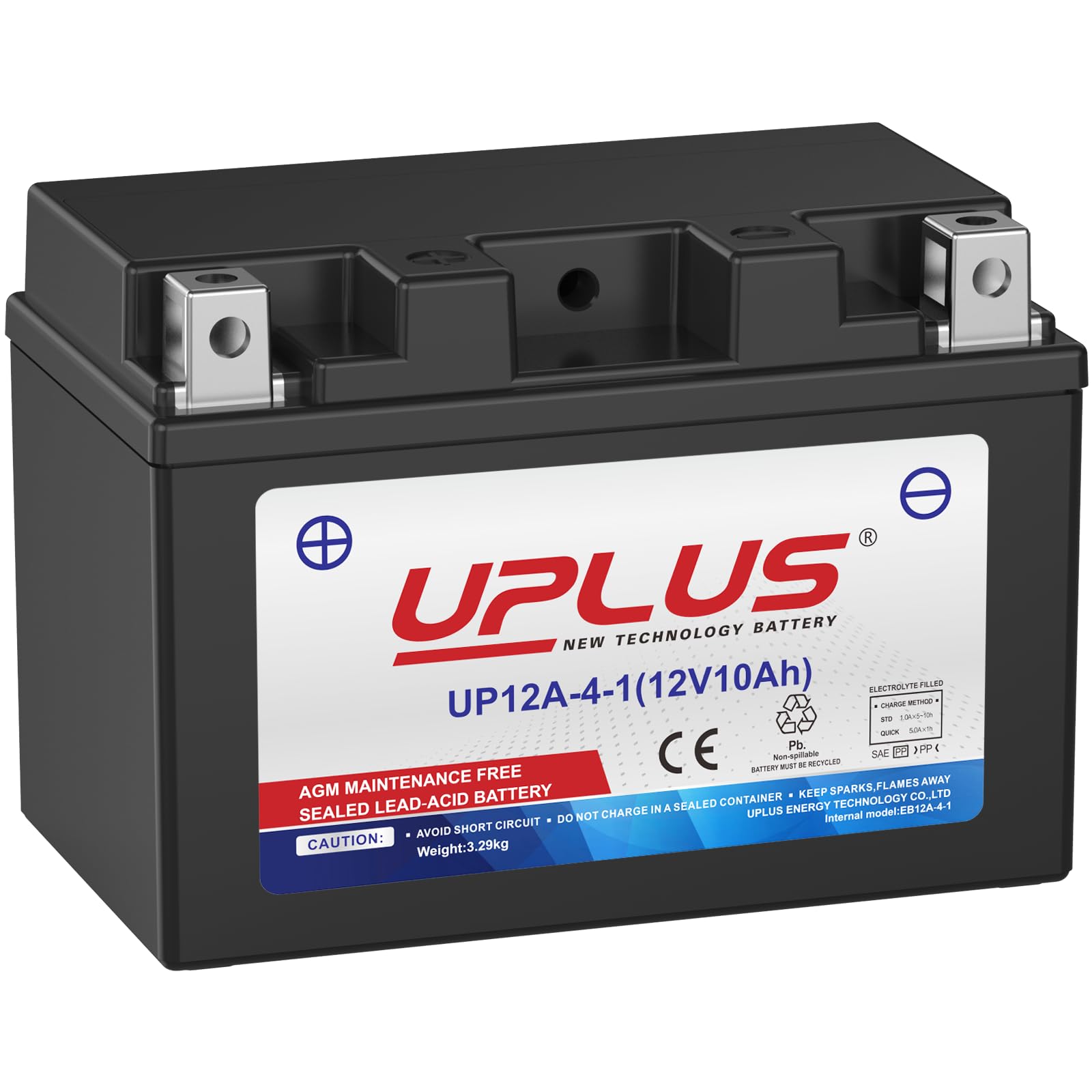 UPLUS Motorcycle Battery UP4-3-I Agm Battery, 12V 3Ah SLA Batteries Maintenance Free Scooter ATV replace for-TX4L-BS | Confirm size before order 113L x 70W x 85H(mm) — view 23