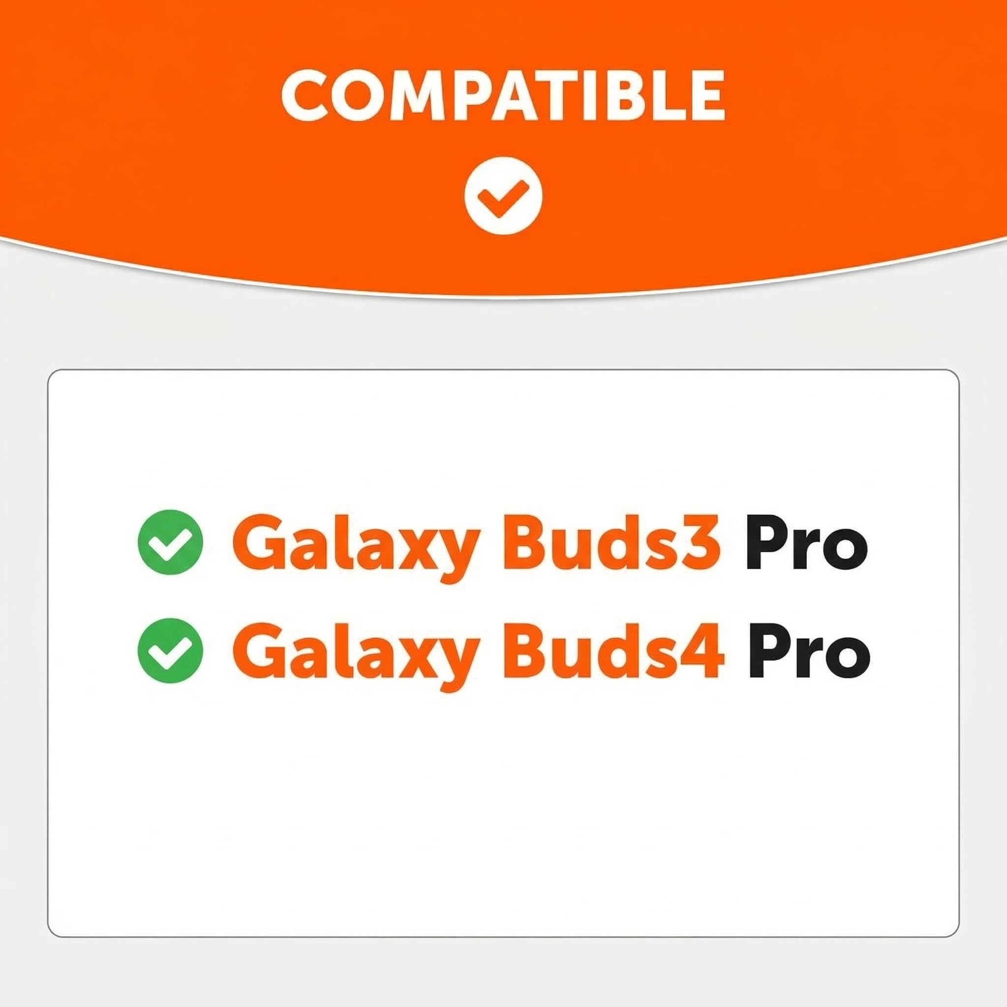 WC TipZ Galaxy – Wkładki z Pianki Memory Foam Kompatybilne z Samsung Galaxy Buds Pro 3 & Pro 4 od Wicked Cushions | Lepszy Komfort, Uszczelnienie i Sprężystość | Pomarańczowy