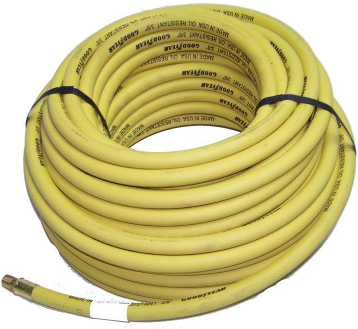 100 Ft 3/8" Continental Air Rubber Hose For Air Compressor