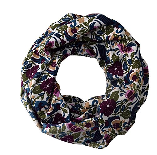 Exclusive Floral Print Vintage Infinity Loop Scarf