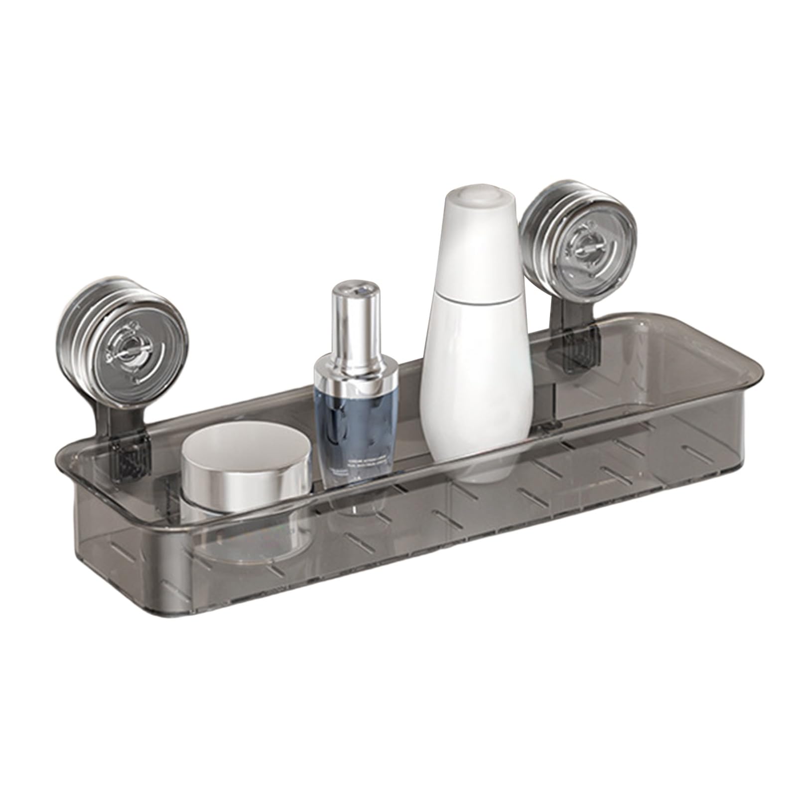 No Drill Shower Organizer with Suction Cups - Wall Mounted Bathroom Storage Shelf Rustproof Shower Caddy for Shampoo