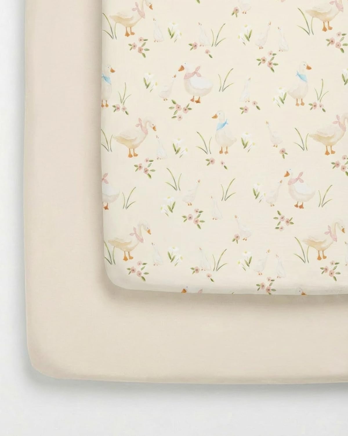 2-Pack Pack N Play Sheets - Playard Mattress Sheets - 38 x 26in, Goose