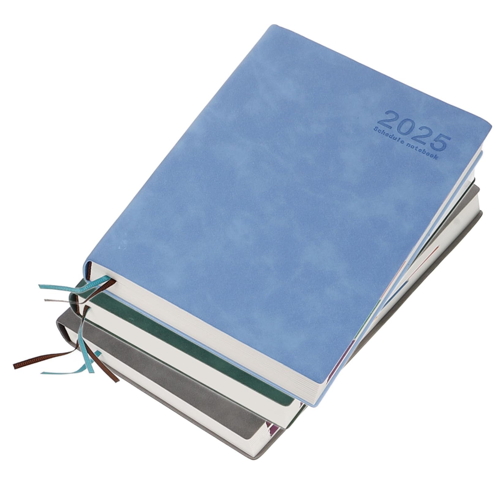 Pianificatore Giornaliero 2025 A5, Organizer Notebook 3 Pezzi | Agenda Giornaliera senza Data, Quaderno Giornaliero per Lav, Decorazioni Scuola