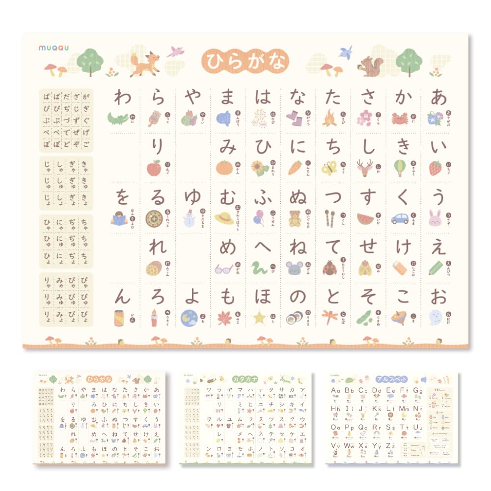 Amazon.co.jp: [MUQQU] お風呂ポスター ひらがな カタカナ