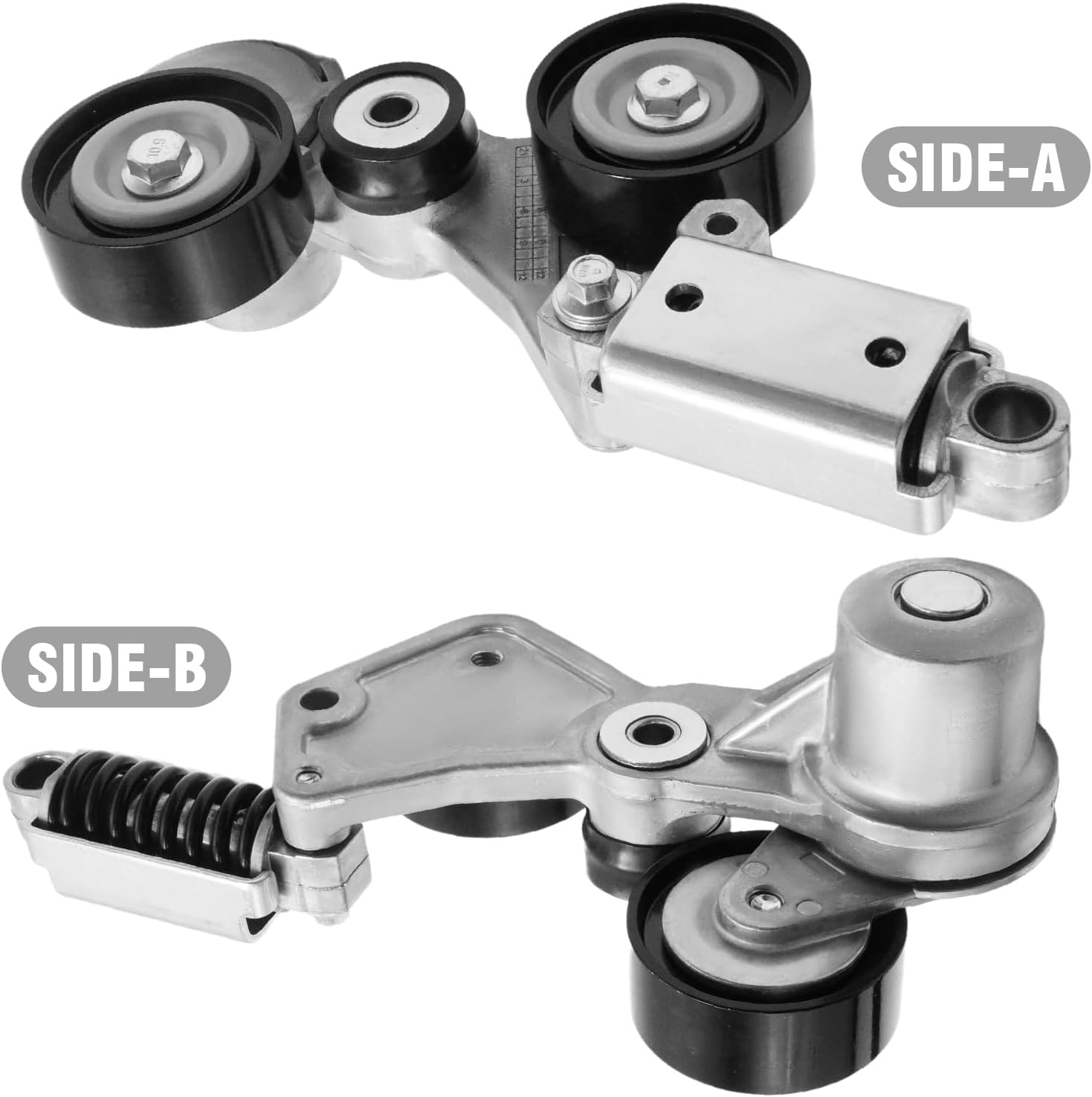 12663047 Drive Belt Tensioner Assembly with Pulley and Serpentine Belt Replacement for Chevy Impala 2014, Malibu 2008-2010 2013-2014, Replacement for Saturn Aura Vue 2007-2009 2.4L