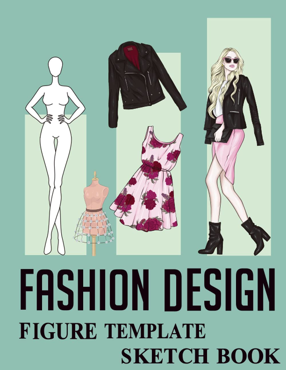 Fashion Design Sketchbook With Figure Templates: Large Female Figure Template For Sketching Your Fashion Design Styles| Figure Templates for ... Gifts for Anyone And Who Like Fashion Design