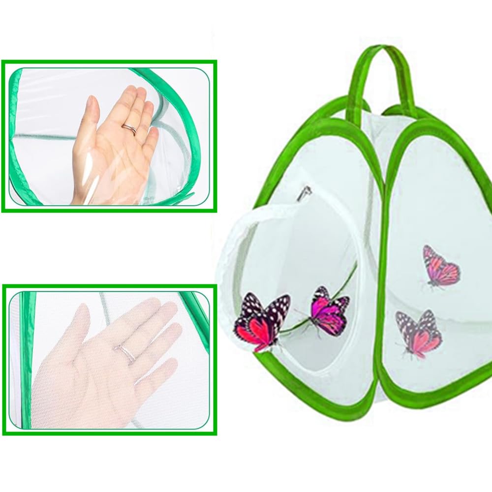 Farfalle Habitat - Gabbia a rete per bambini, 2 pezzi di insetto e farfalla - 4