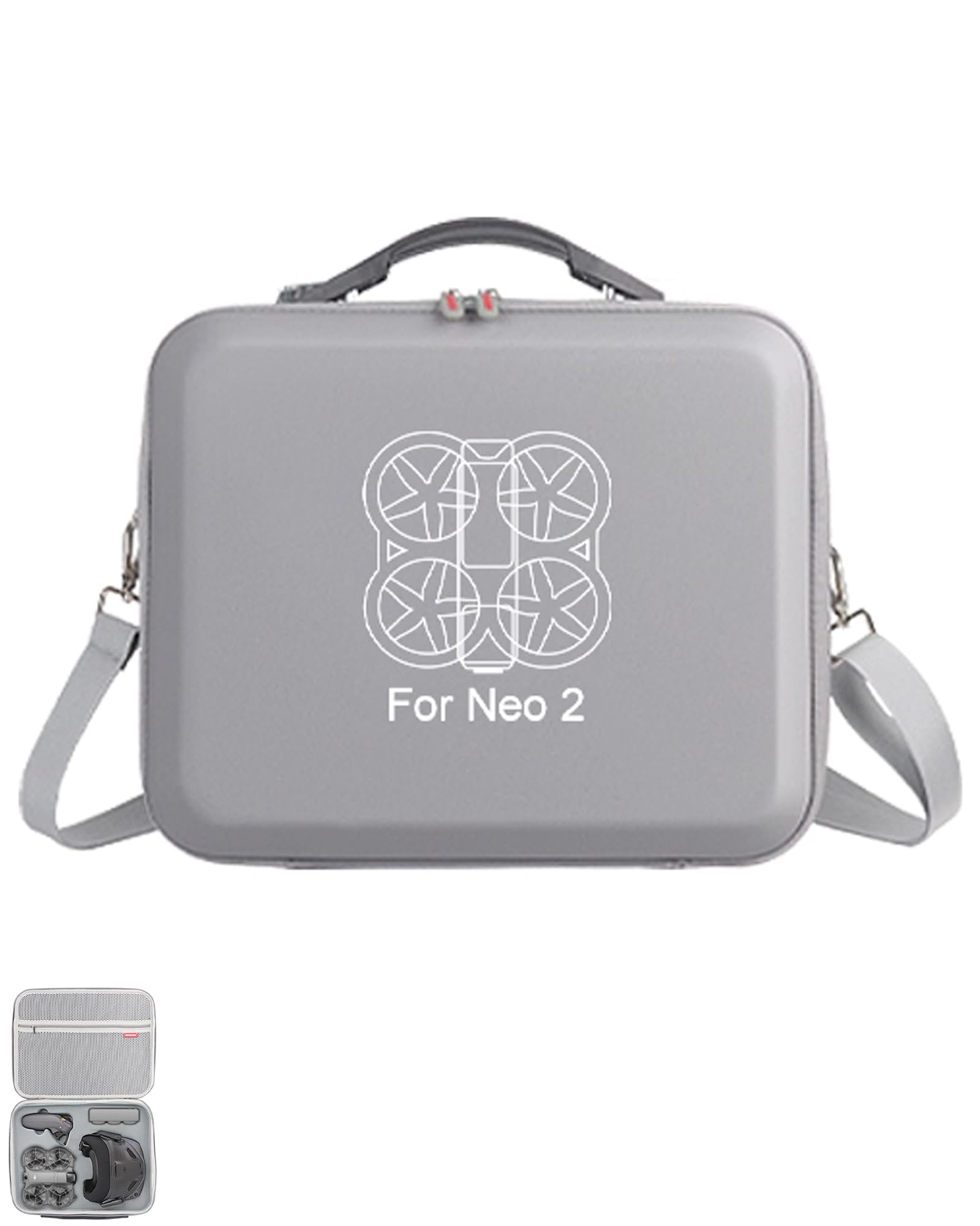 Housse de transport pour DJI Neo 2 Motion Fly More Combo, sac à bandoulière portable de voyage pour lunettes N3, RC Motion 3, hub de charge et autres accessoires de drones, 37 x 12 x 36 cm