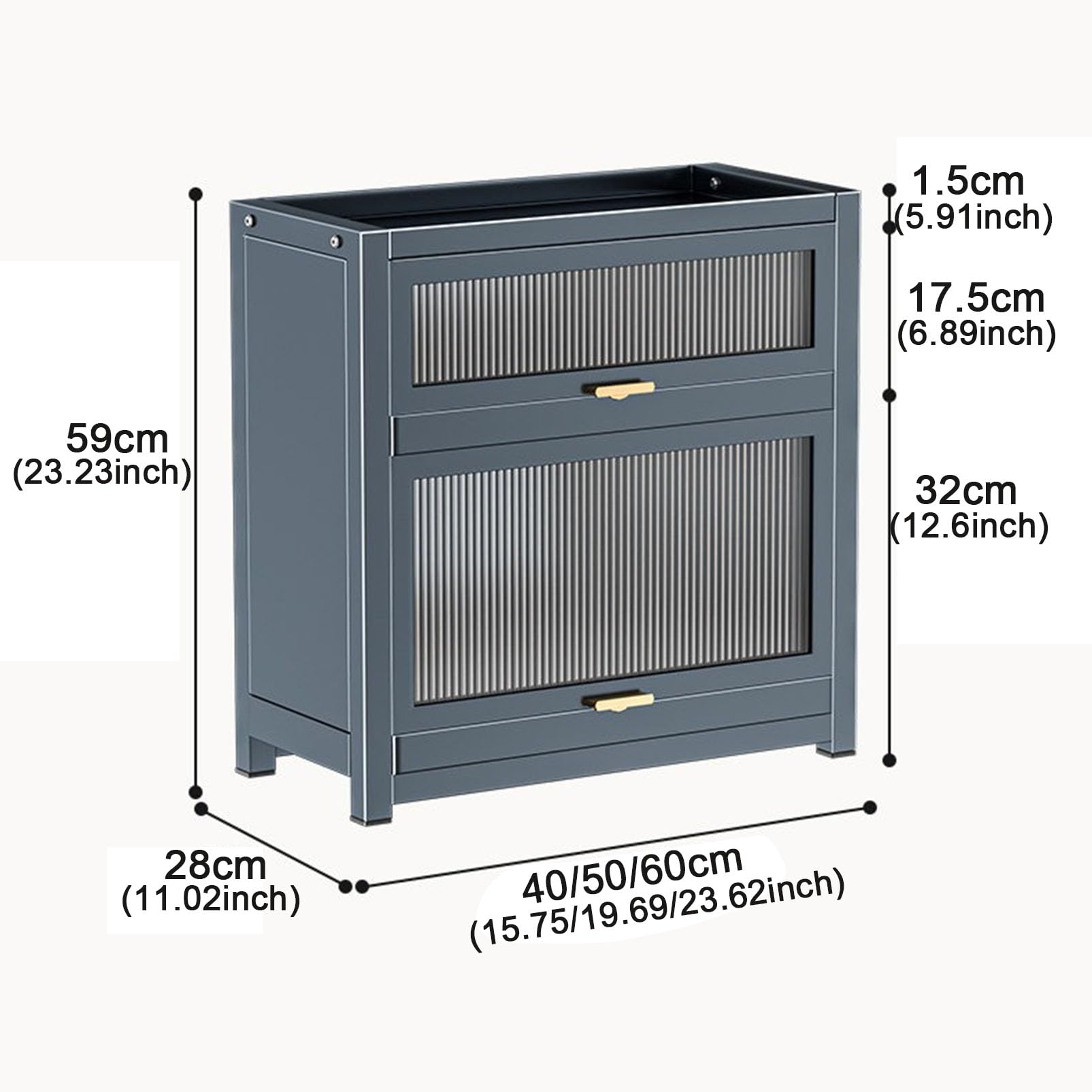 Armoire de Garde-Manger de Cuisine autoportante avec tiroirs coulissants et Porte Rabattable, Organisateur de comptoir pour Bouteilles/Plats/Tasses à épices