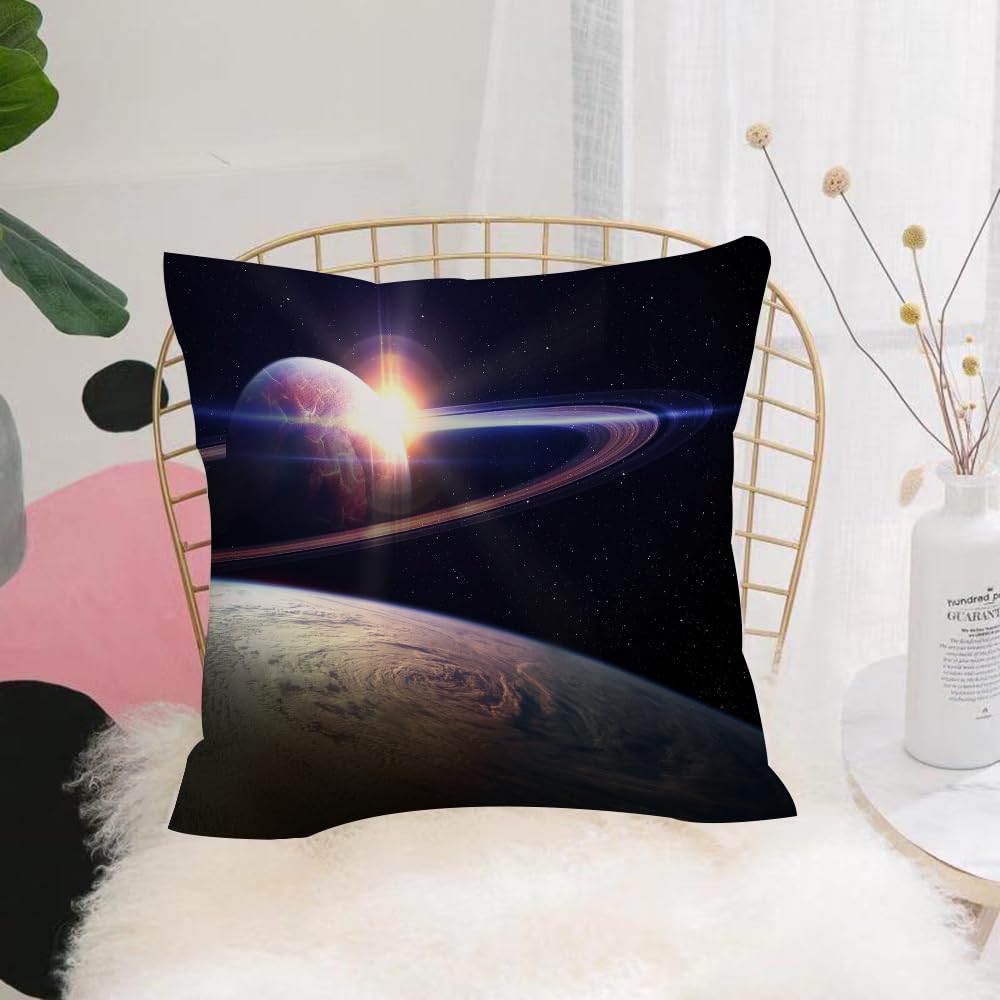 HYOSXW Cushion Cover,Throw Pillow Case Home Decorative for Living Room Bedroom Sofa Chair 16X16 Inch,Awesome sunrise in space. Elements of this image furnished by NASA.,Pillowcase 40X40cm
