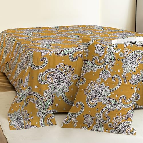 Image of Weave & Decor Cotton Bedsheet for Single Bed 90x60 Inches Soft and Breathable, Includes 1 Pillow Cover 20x30 Inches