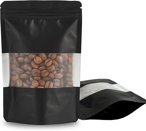 100 bolsas a prueba de olores, bolsas resellables de Mylar con ventana transparente, bolsa de aluminio con cierre de cremallera, bolsas de soporte