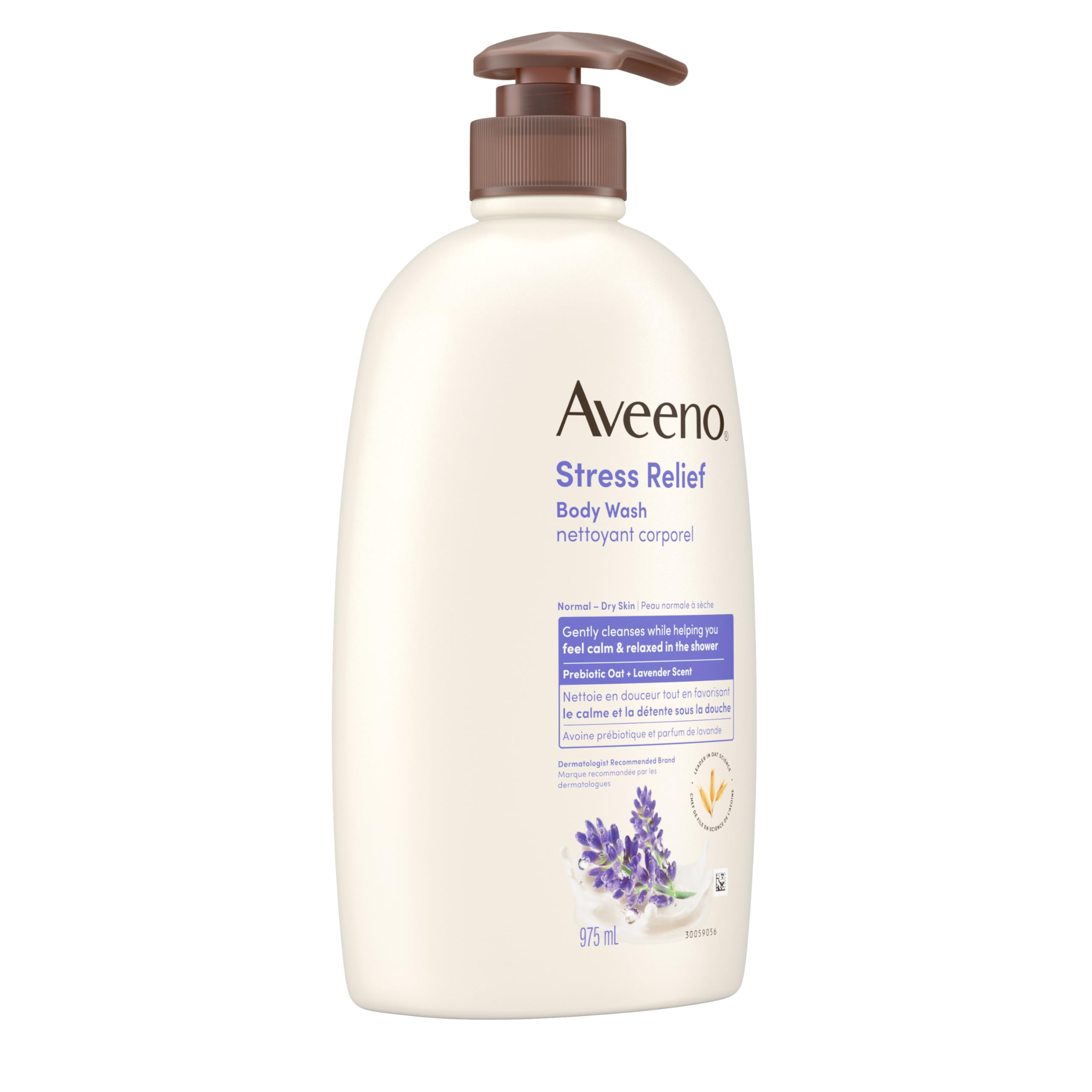 Aveeno Stress Relief Body Wash, Lavender, Chamomile, Ylang Ylang Oil, Oat, Skin Cleanser, 975mL - 5