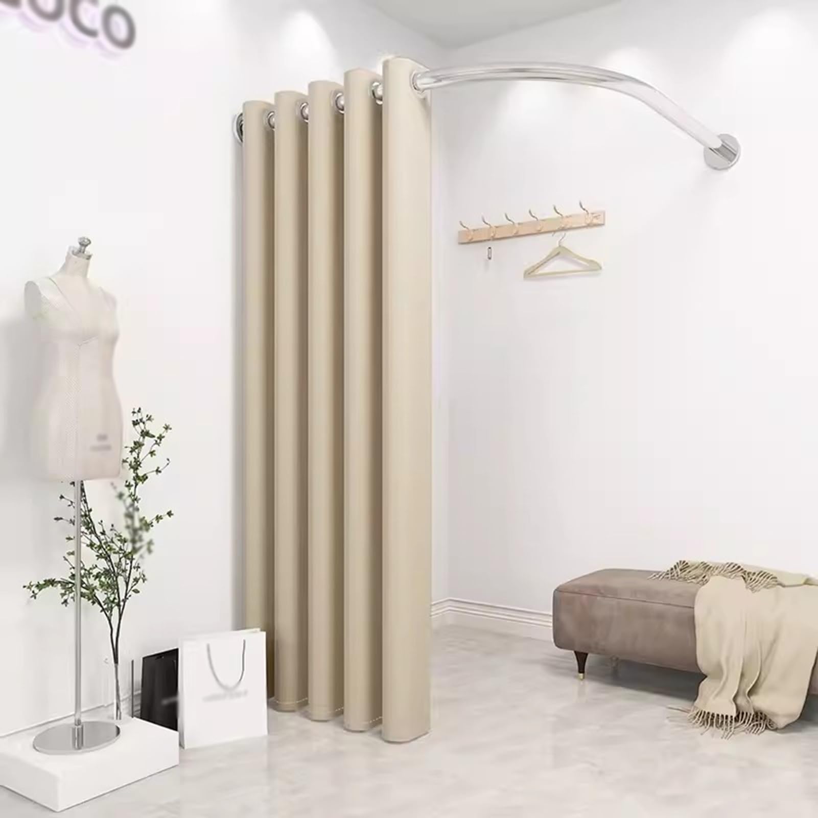 Tabique de esquina para vestuario montado en la pared para centro comercial u oficina, color naranja (78,7 x 180,3 cm)