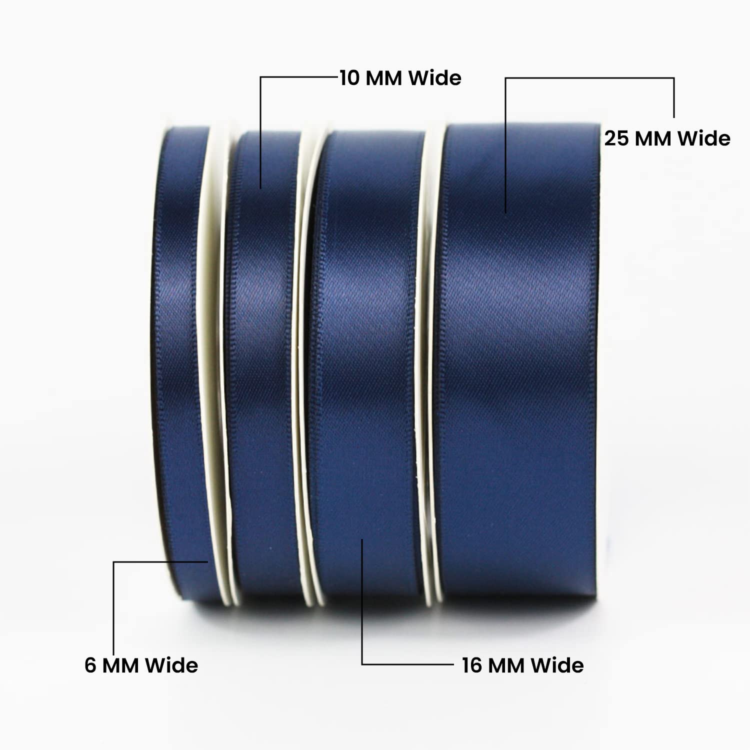 Double Sided Satin Ribbon, 27 Solid Colours, 10 Metre Reel, Fabric Ribbon for Gift Wrapping Cake, Wedding Party Decoration - Image 2
