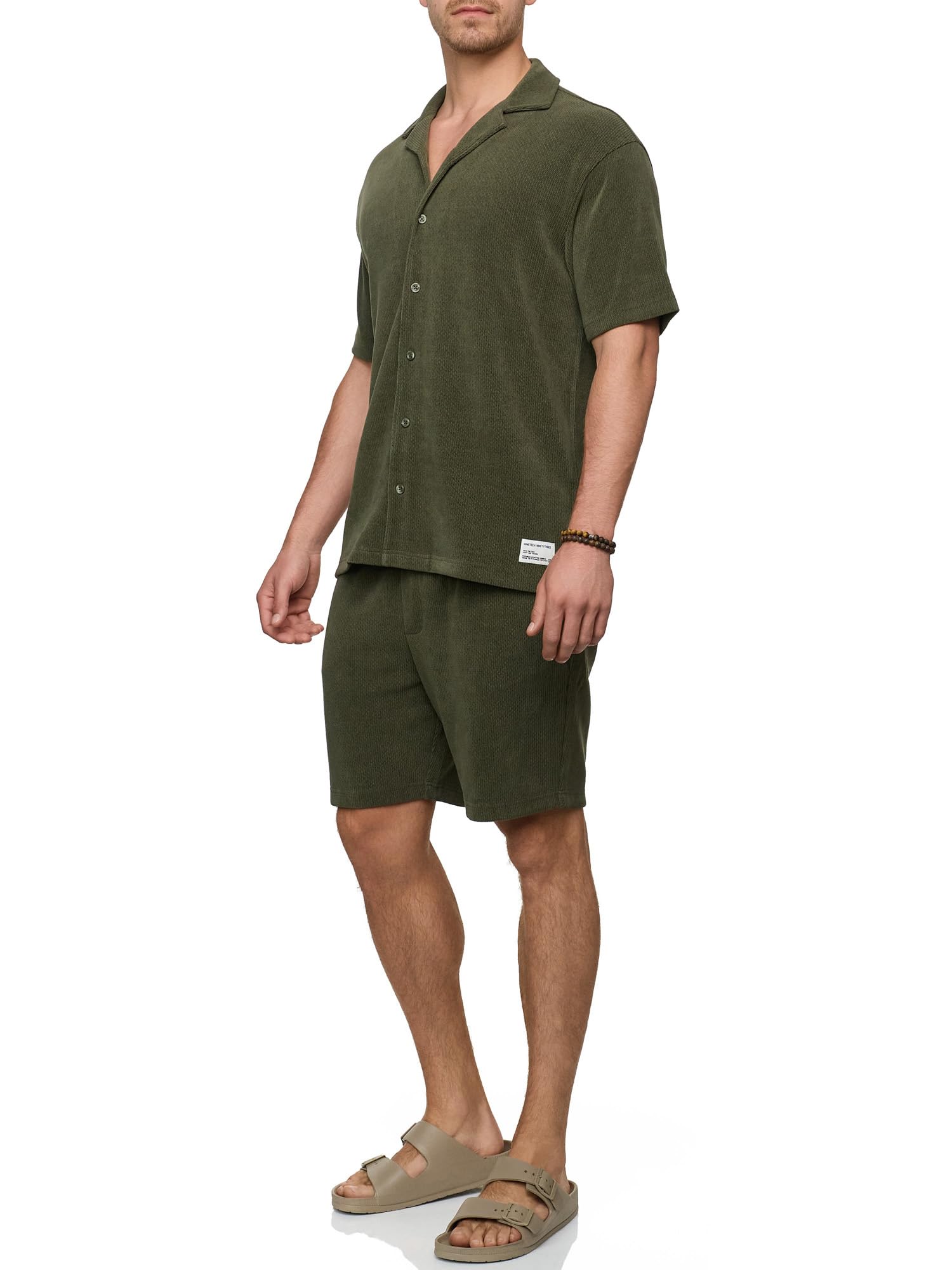 Indicode Herren INZandro Shorts & Shirt Set | Sweatshorts & T-Shirt Bundle aus Baumwollmischung