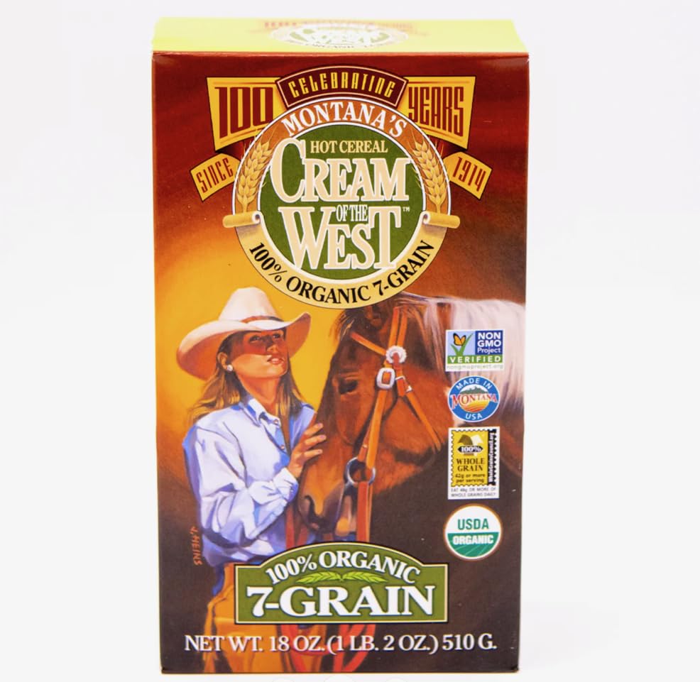 Cream of the West, 100% Organic Hot Cereal, 7-Grain - 18 oz. Single Box