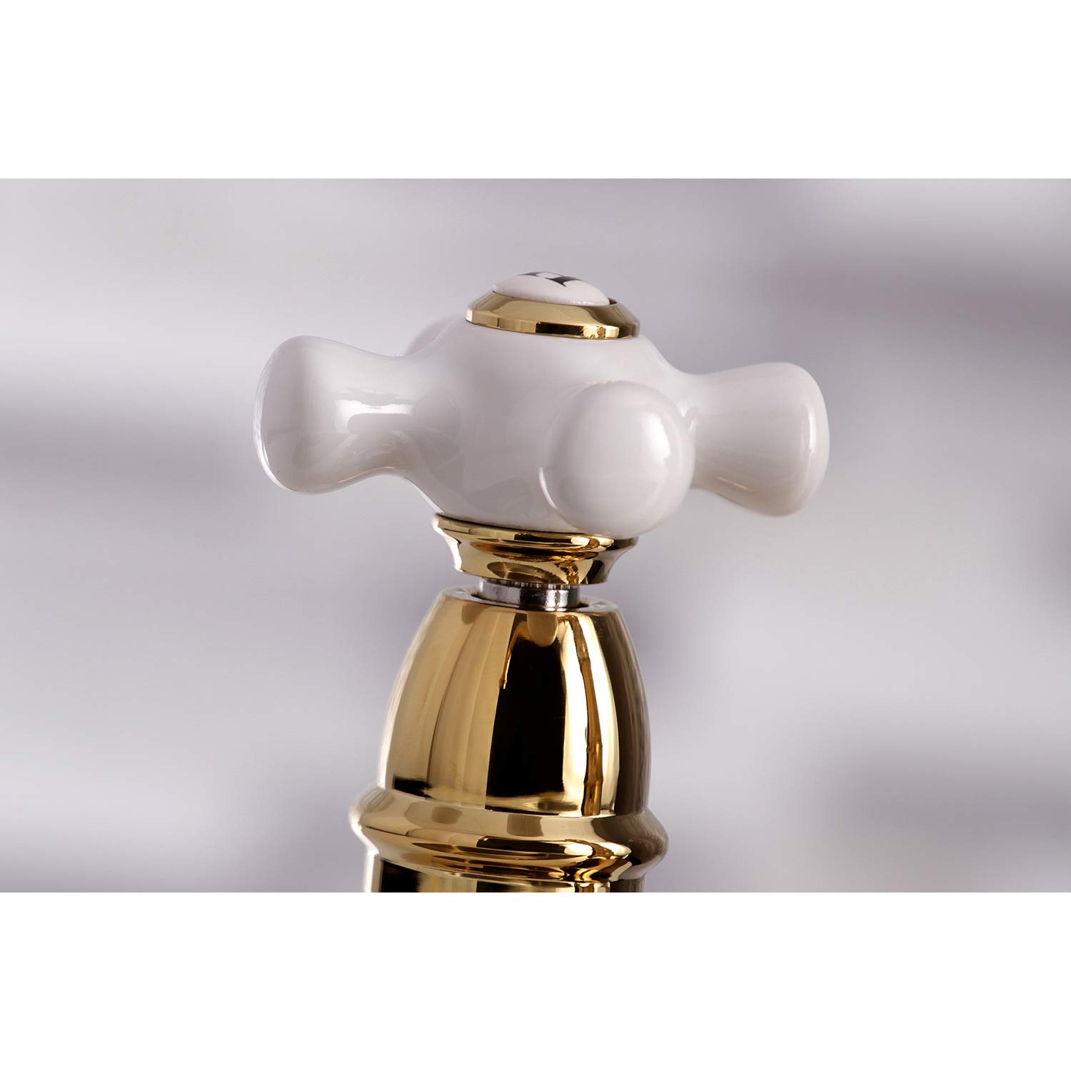 Kingston Brass KS3272PXBS Grifo de Cocina Puente de 8 Pulgadas con pulverizador, latón Pulido
