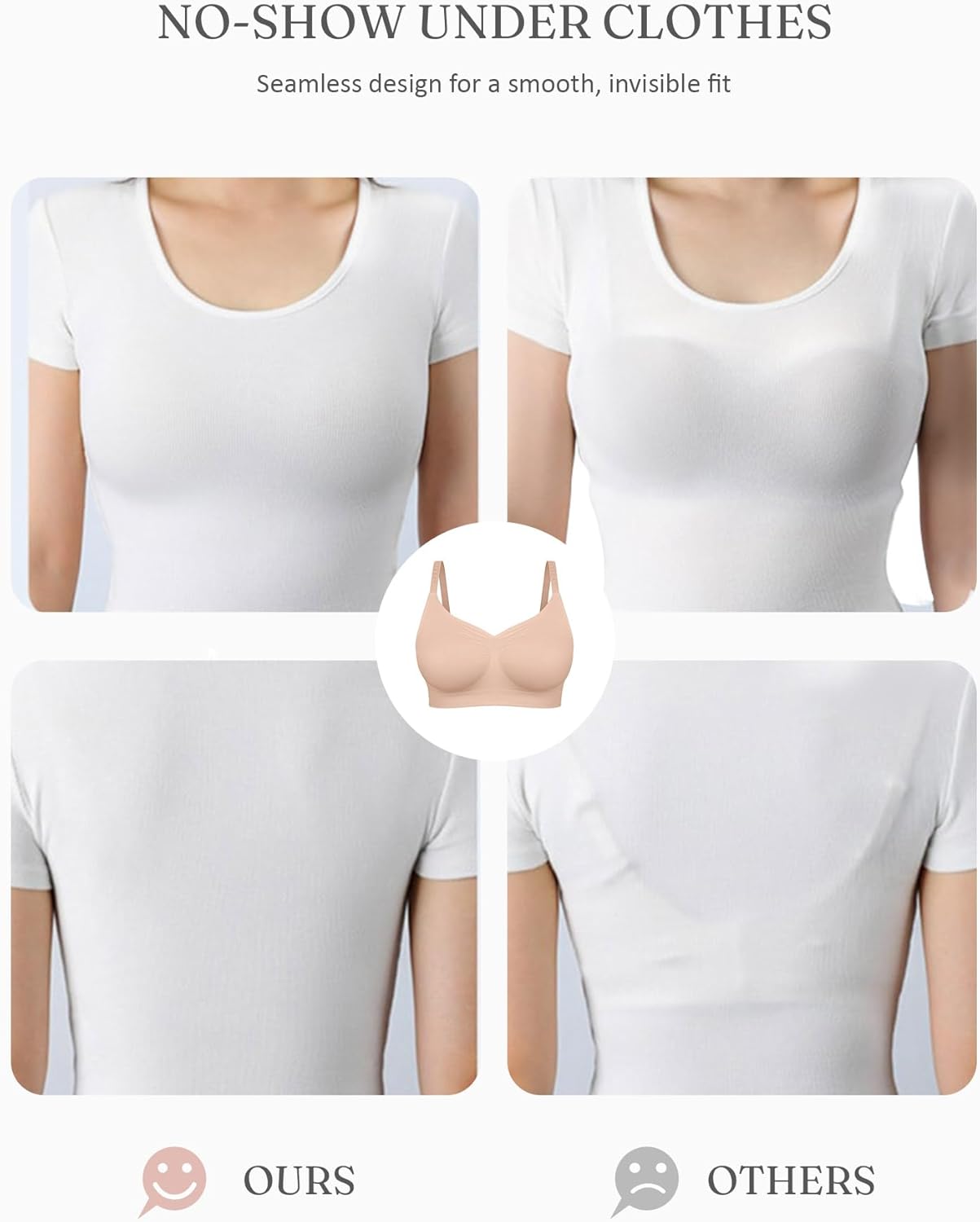 FeelinGirl Bras for Women Comfy Seamless Wireless Bralettes - Image 3