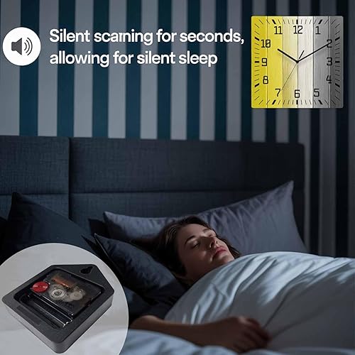 Miniatura 7 de Reloj de pared de madera amarillo negro blanco silencioso, sin tictac, color granja, reloj de pared cuadrado de madera degradado, funciona con