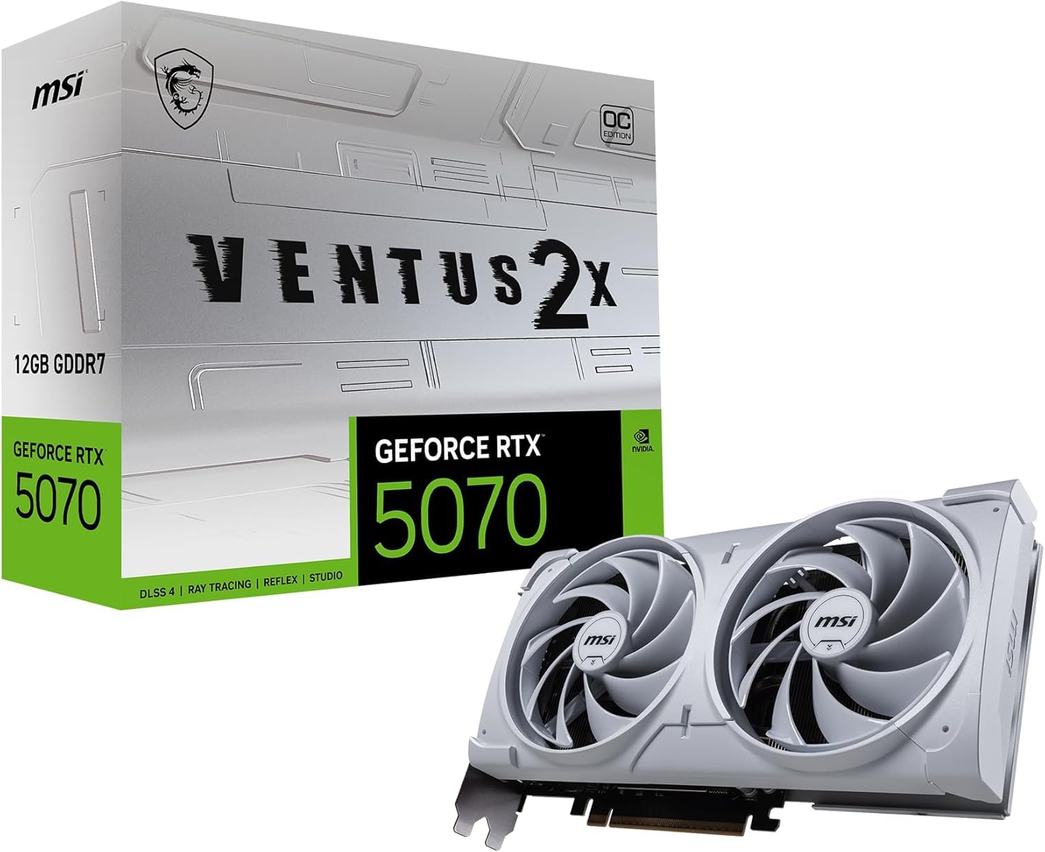 グラフィックボード・グラボ・ビデオカード RTX 5070 12G VENTUS 2X OC Amazon.co.jp: MSI GeForce RTX 5070 12G VENTUS 2X OC WHITE