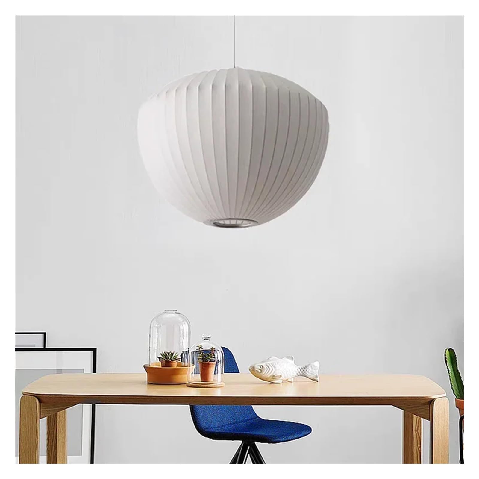Suspension en soie japonaise blanche 6500K D40cm luminaire pour salon