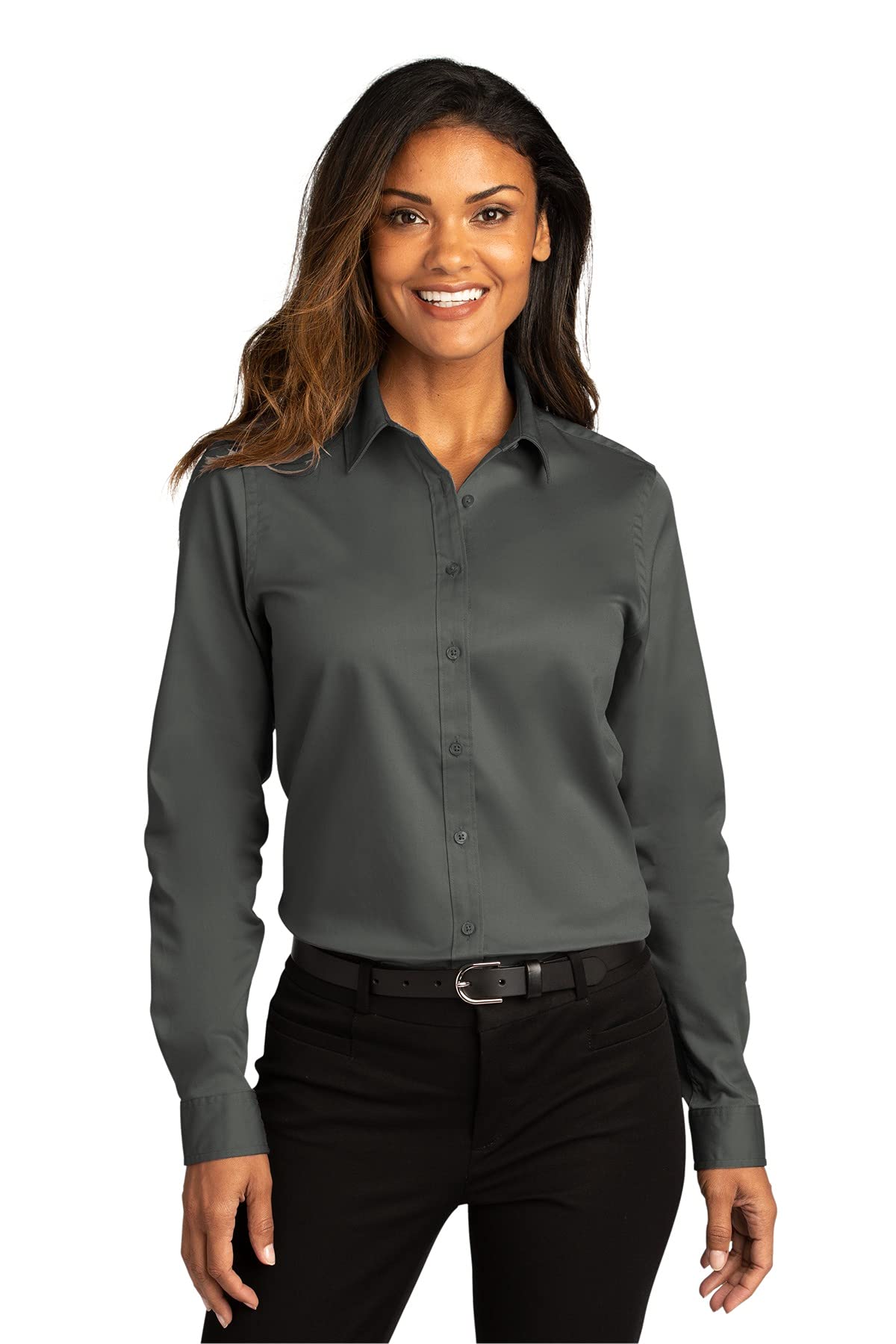 Port Authority Ladies Long Sleeve SuperPro React Twill Shirt