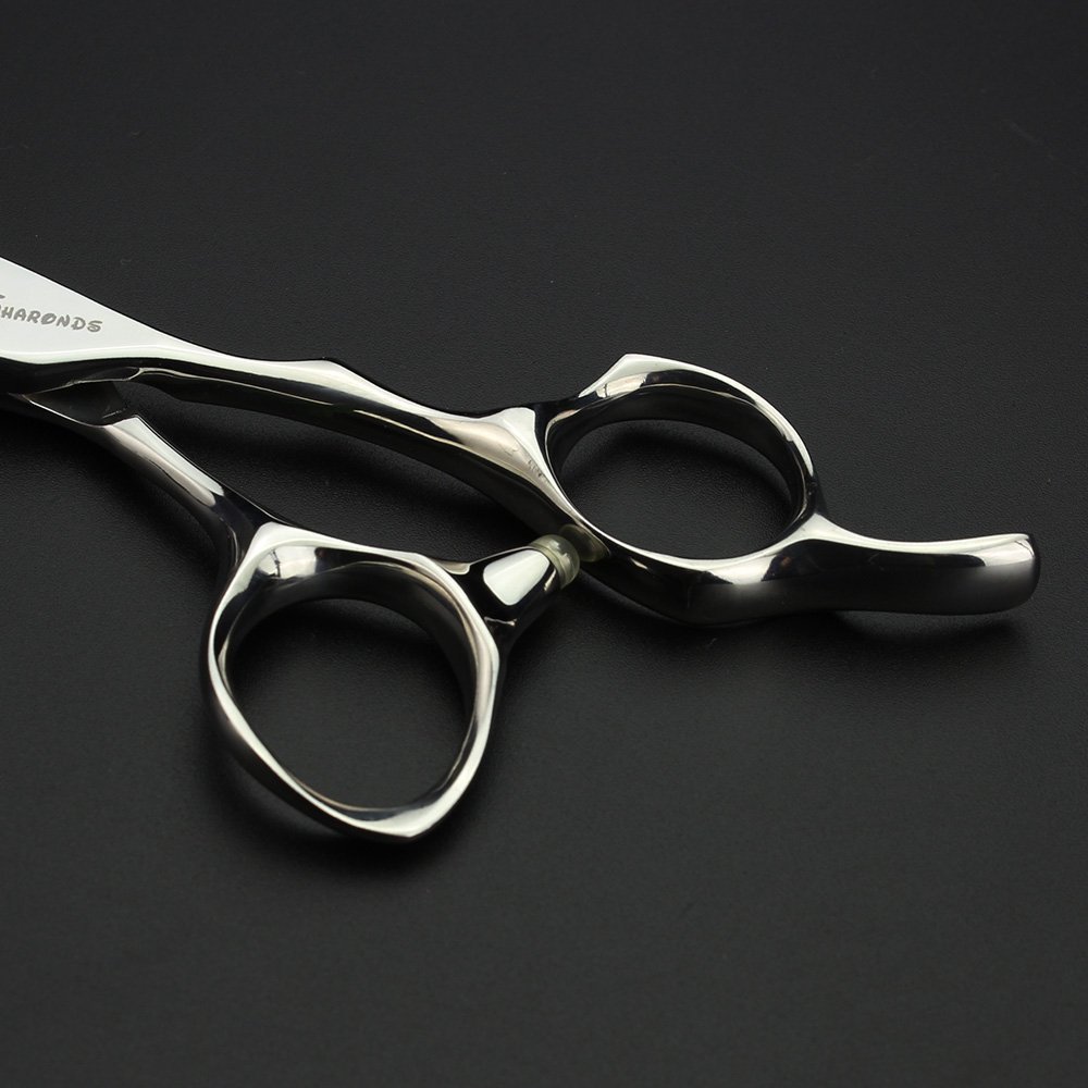 Japan 440 Steel Scissors Professional Hairdressing Scissors for Barber Thinning Hair Shears 5.5 inch(5.5 inch Flat Shear-AB) - Image 4