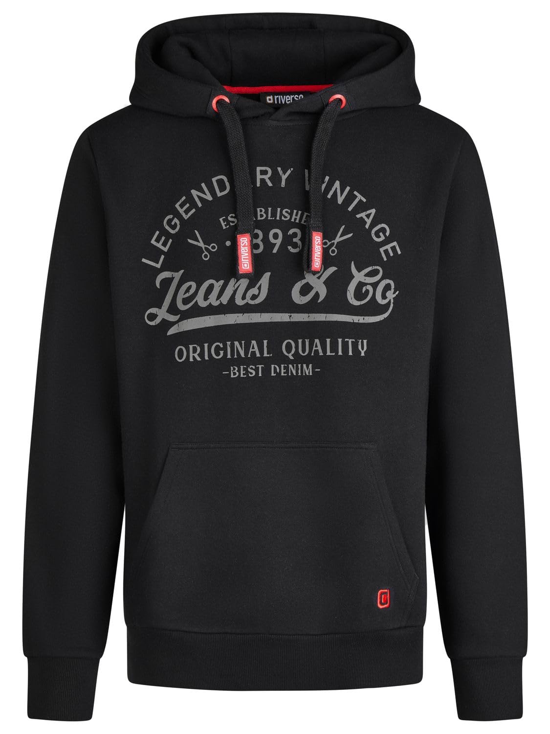 riverso Hoodie Herren Regular Fit RIVArmin Kapuzenpullover Pullover Print