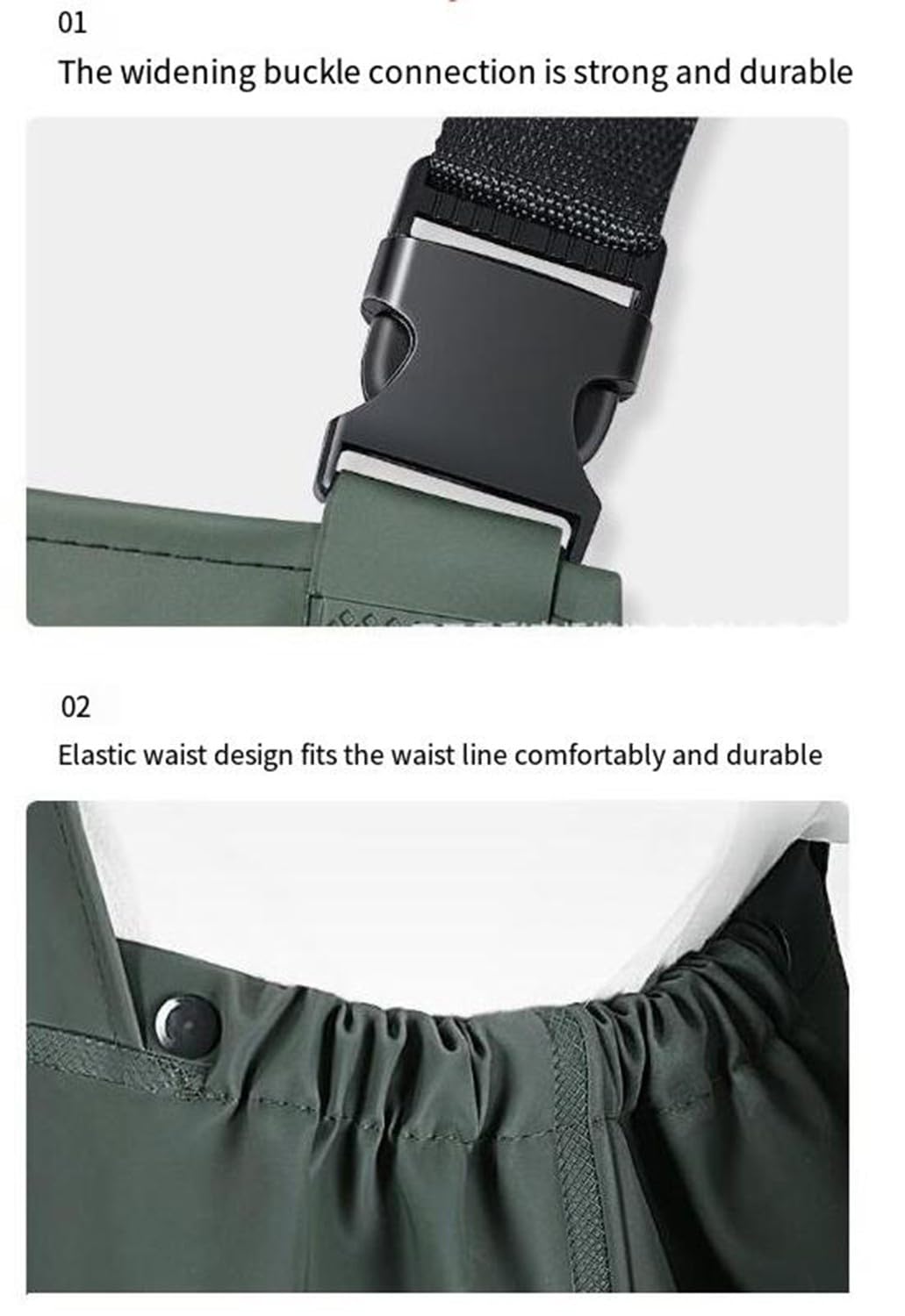 Waders Pesca da Uomo,Salopette da Pesca, Pantaloni da Pesca, Waders Pesca, con Fibbia Regolabile E Suola Oxford Resistente all'Usura, per Pesca,Fattorie, per Guadare I,47