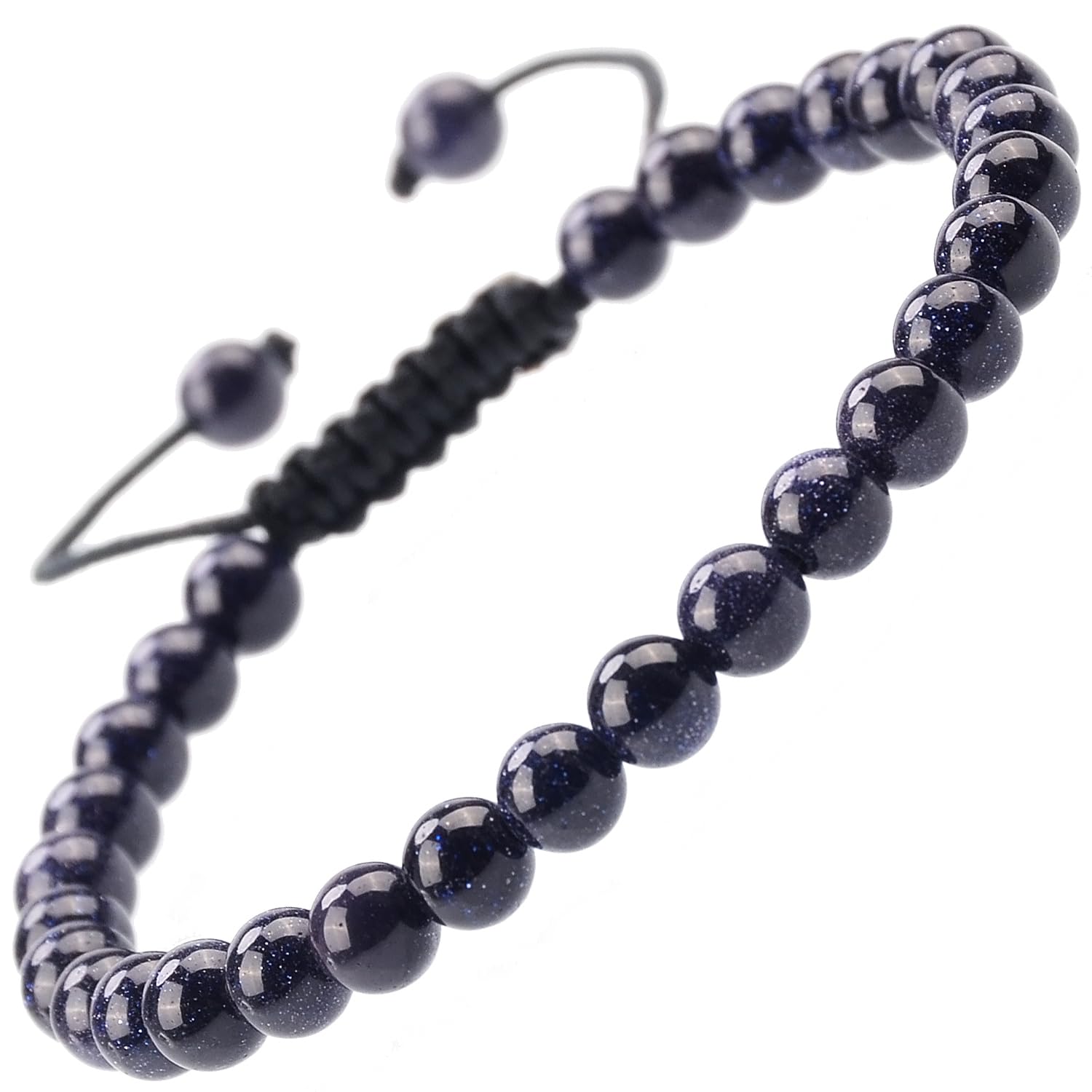 MASSIVE BEADSNatural Healing Power Gemstone Crystal Beads Unisex Adjustable Macrame Bracelets 8mm