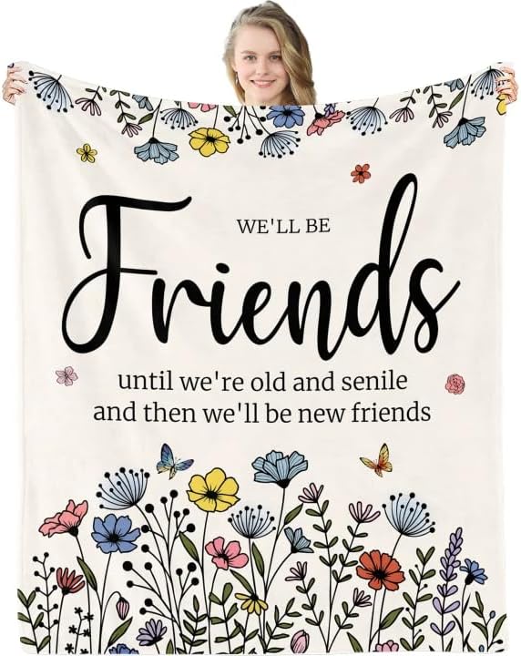 Friendship Gifts for Women, Best Friends Birthday Gifts for Women Friendship, Best Friends Blanket, Gift for Best Friend Woman, Bestie Gift for Bestie, BFF, Cozy Throw Blanket 60"X50"