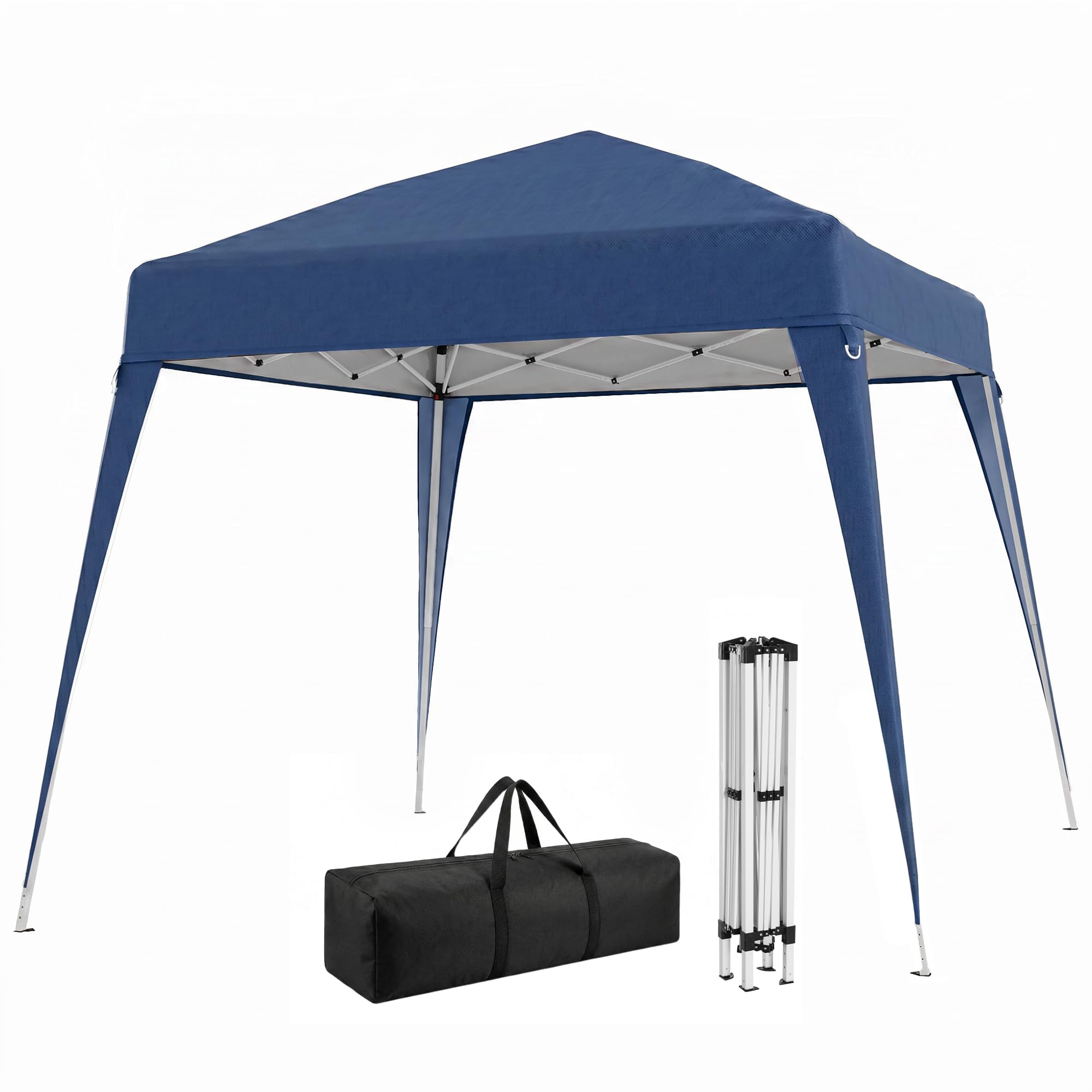 Outsunny Tonnelle de Jardin 3x3m Pop up Tente Pliable Acier Polyester imperméabilisé Anti UV avec Sac de Transport Bleu