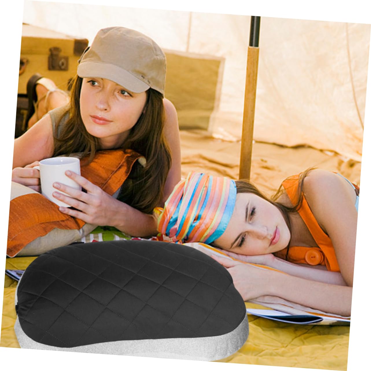 Alipis Cojín Inflable Exterior Almohada Gruesa para Acampar Cojín De Viaje Almohadas para Descansar