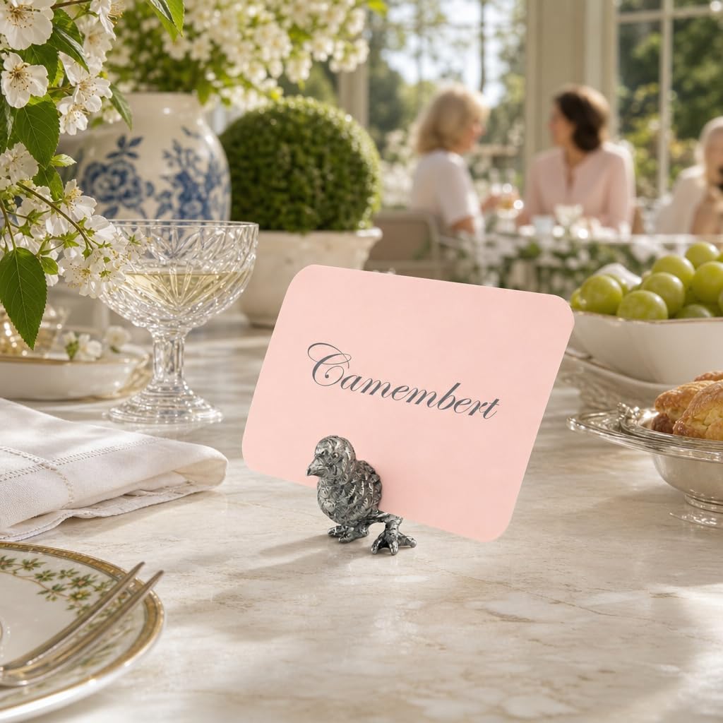 Amazon.com: Vagabond House Pewter Song Bird Place Card Holder