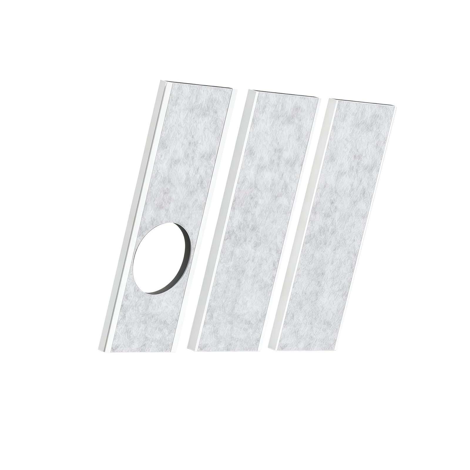 kwoifioy Weatherproof Window Vent Set Thermal Insulated Vent Cover for Portable Air Conditioners Easy Installation Window Insulation Spume Panel