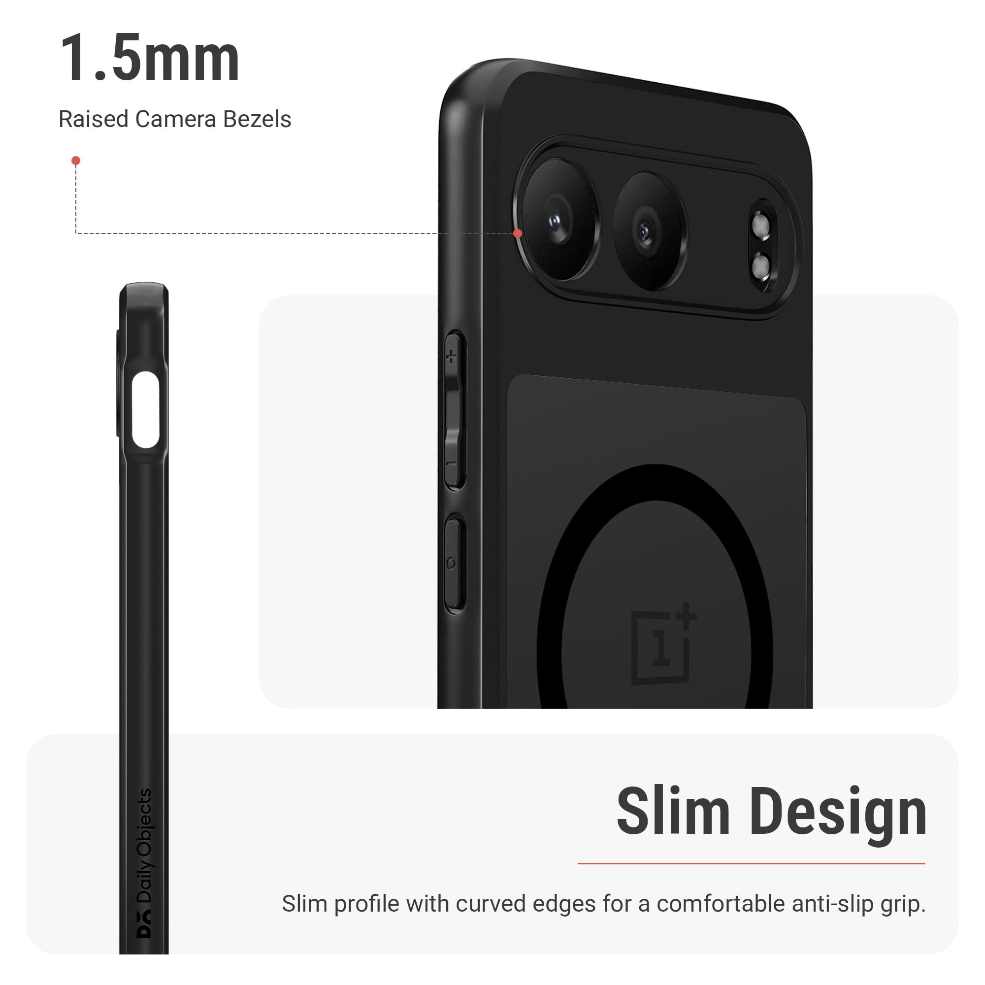 DailyObjects Nimbus 2.0 Magnetic Phone Case Cover Compatible with OnePlus Nord 4 | Wireless Charging Slim Back Cover | 2 Layer Edge Protection & Shockproof — Amazon image 2