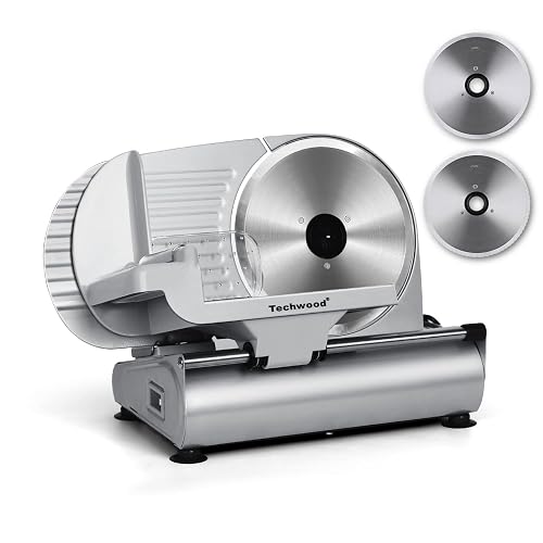 Techwood electric deli meat slicer with 9 inch stainless steel blade