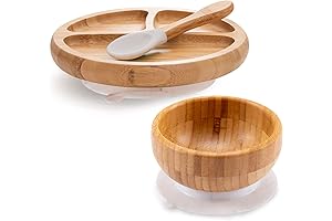 Baby Divided Bamboo Plates and Bowls
