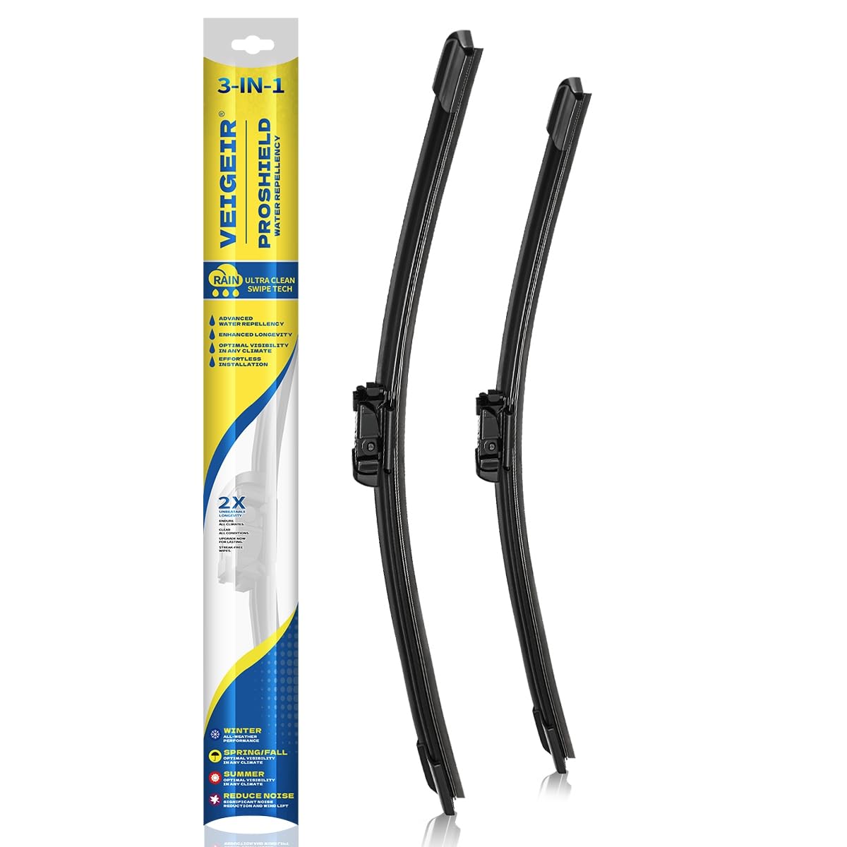 28"+24" Windshield Wiper Blades Automotive Replacement Windshield Wipers 2 Pack