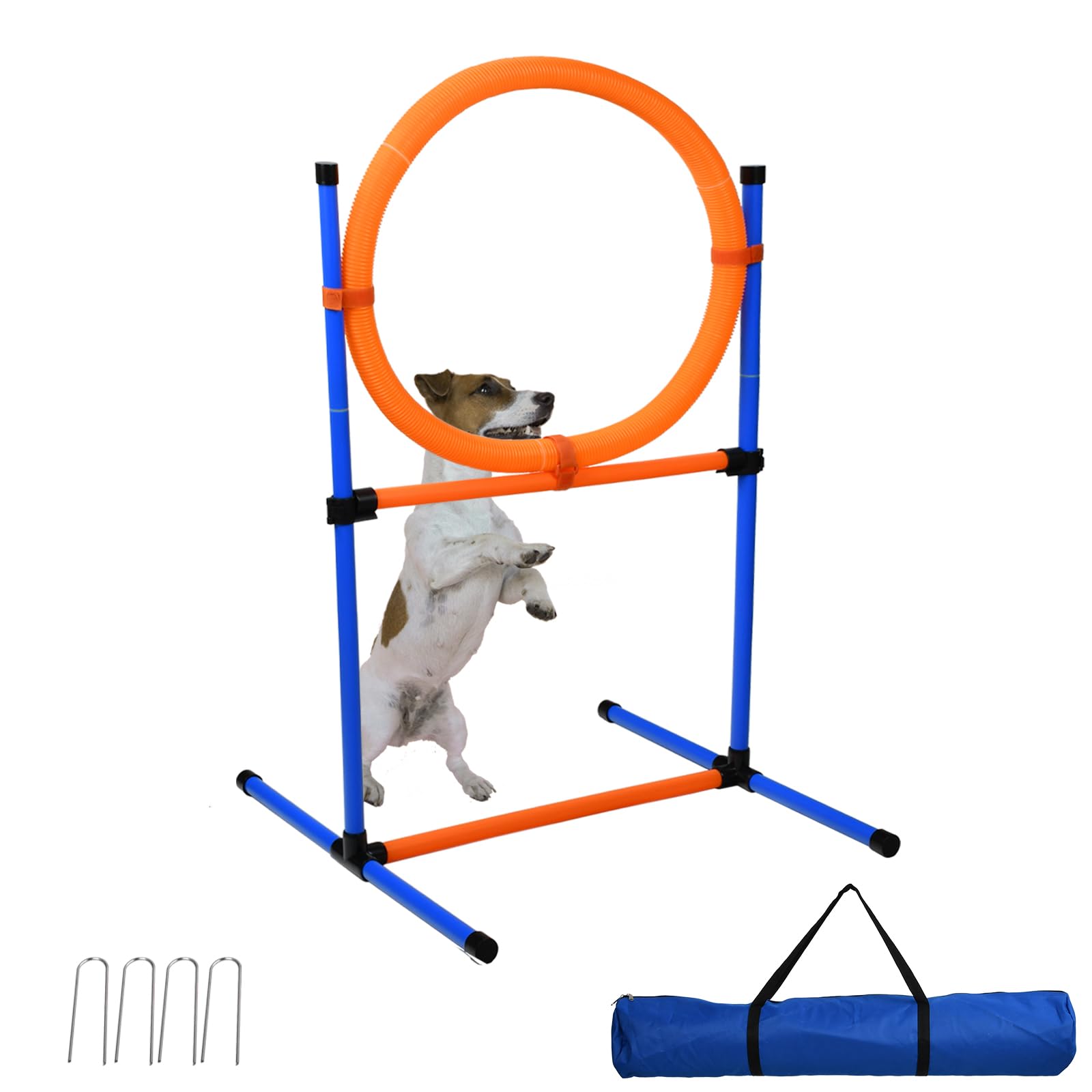 Dog Agility Equipment, 2 in 1 Dog Obstacle Course Training Starter Kit