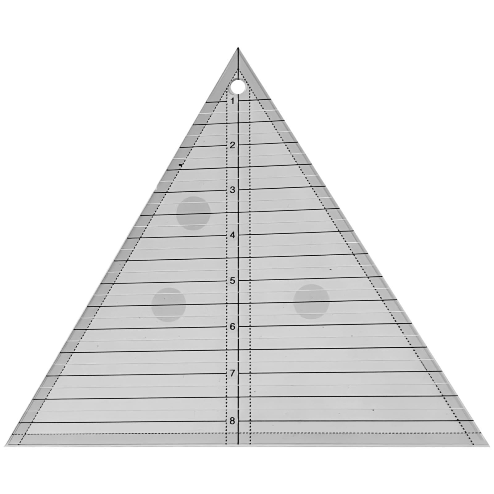 9.4-Inch Acrylic Quilting Ruler, 60-Degree Triangle Template with Slotted Design for Patchwork & Applique, Works with Missouri Star Quilt Patterns